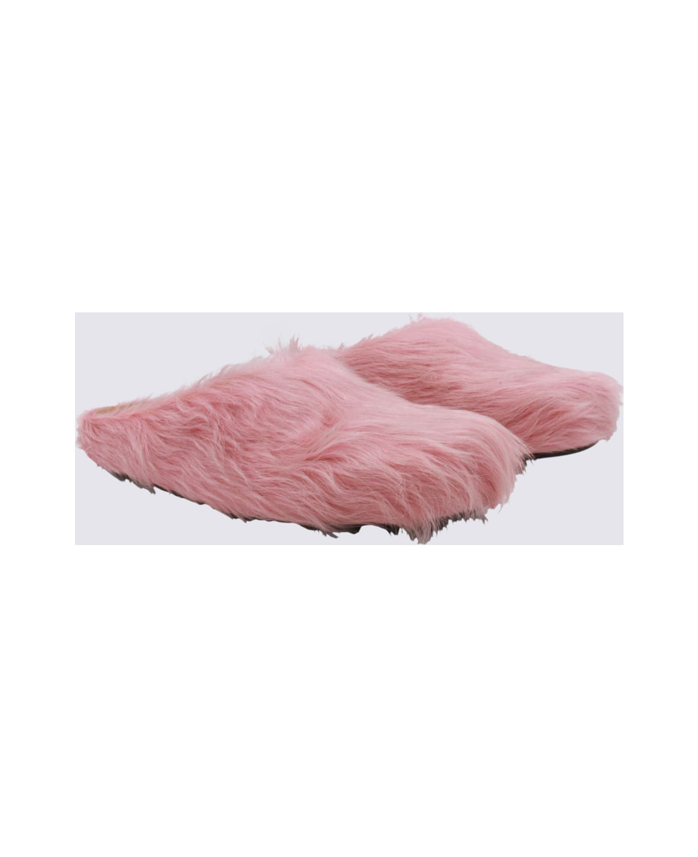 Marni Pink Leather Fussbett Flats - PINK GUMMY