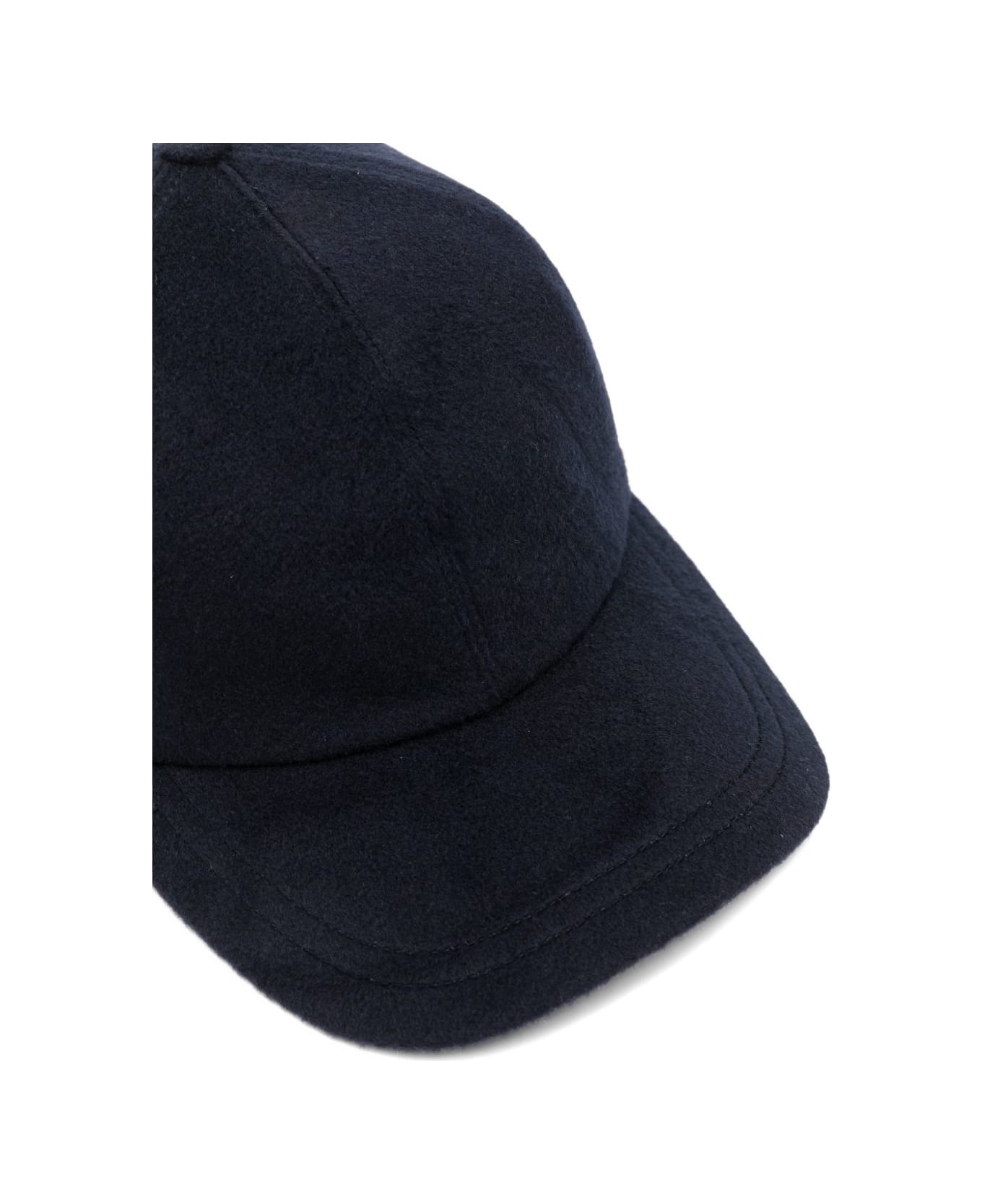 Borsalino Hiker Cashmere Baseball Cap - Blue