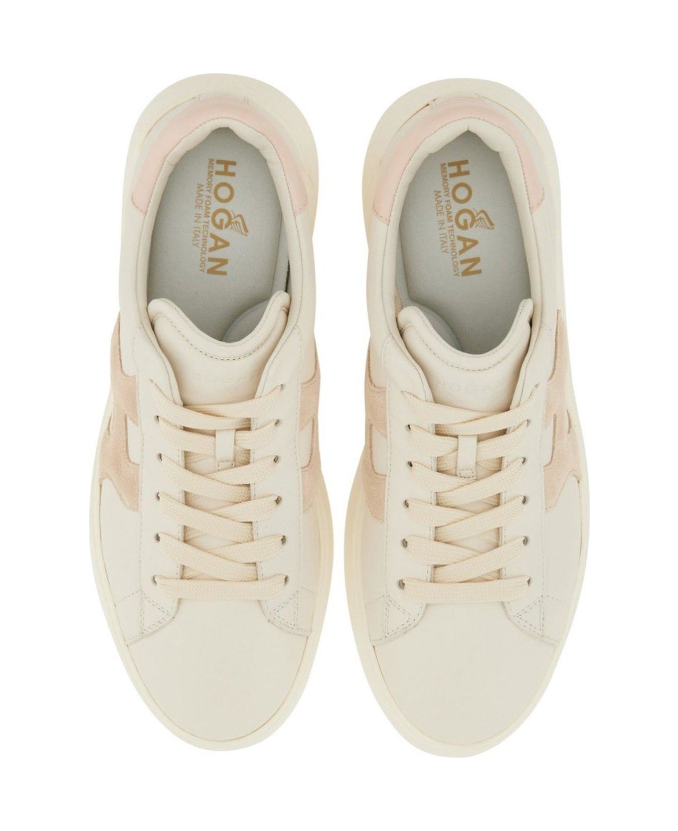 Hogan Rebel Low-top Sneakers - WHITE, pink