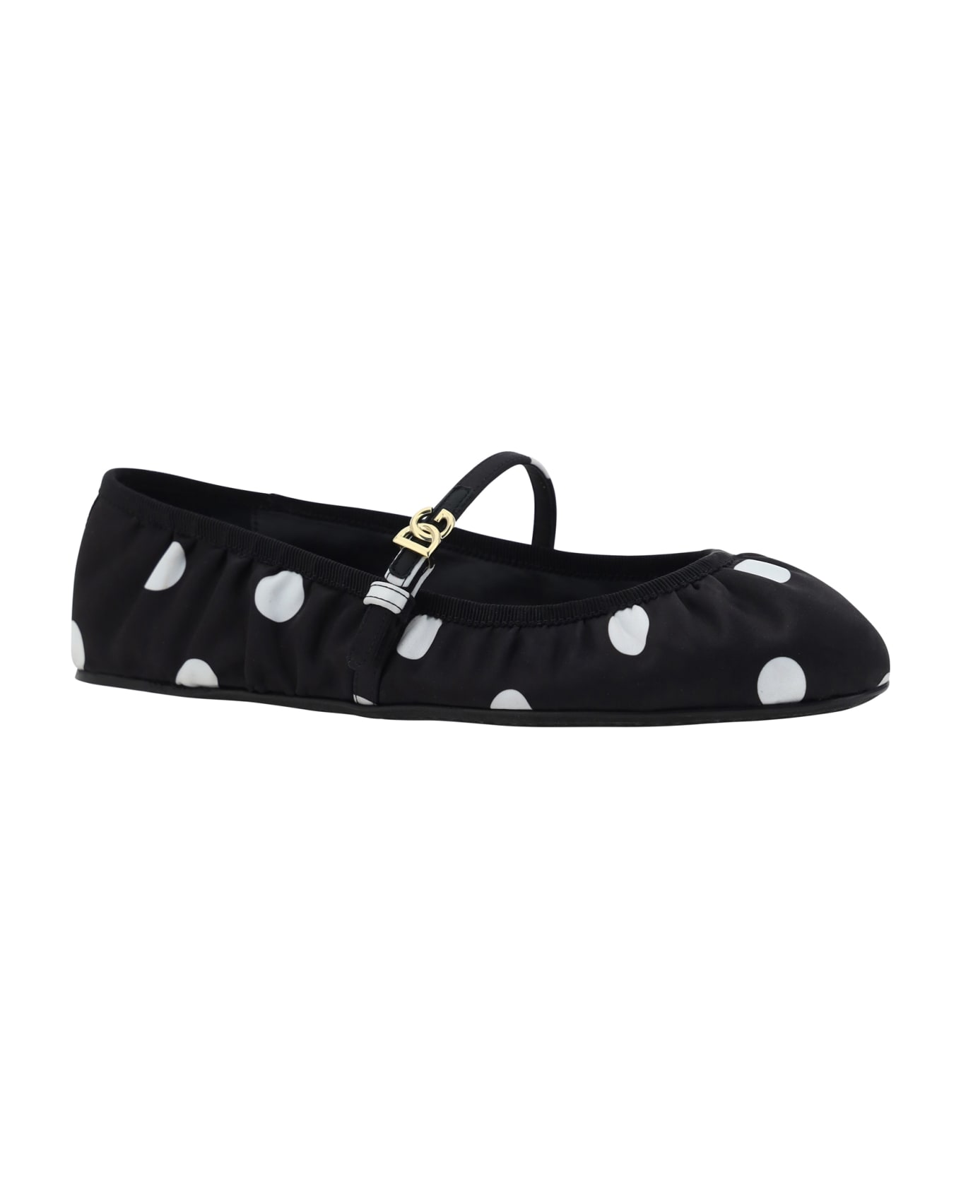 Dolce & Gabbana Ballerinas - Pois Med/nero フラットシューズ