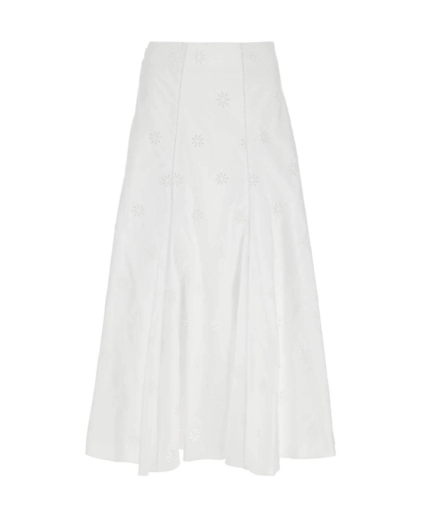 Chloé White Poplin Skirt - 101