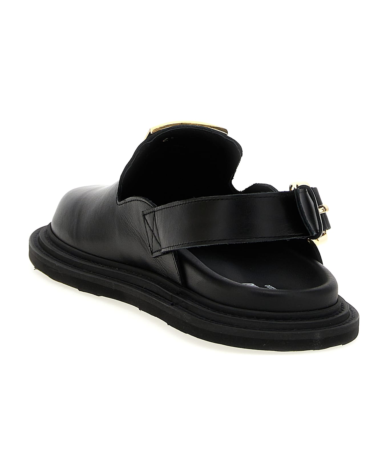 Moschino Logo Sabot - Black  