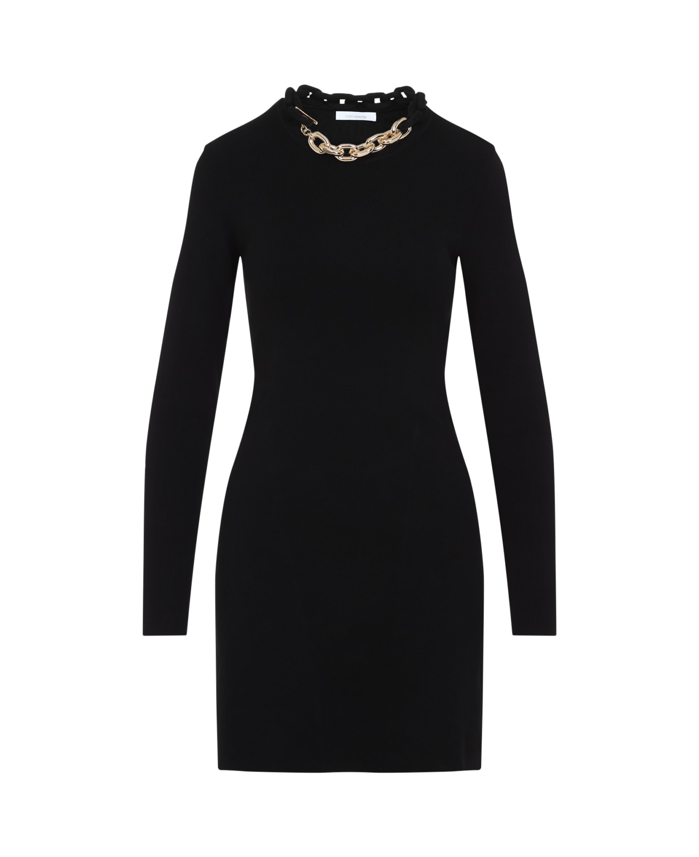 Paco Rabanne Silk Mini Dress - Black