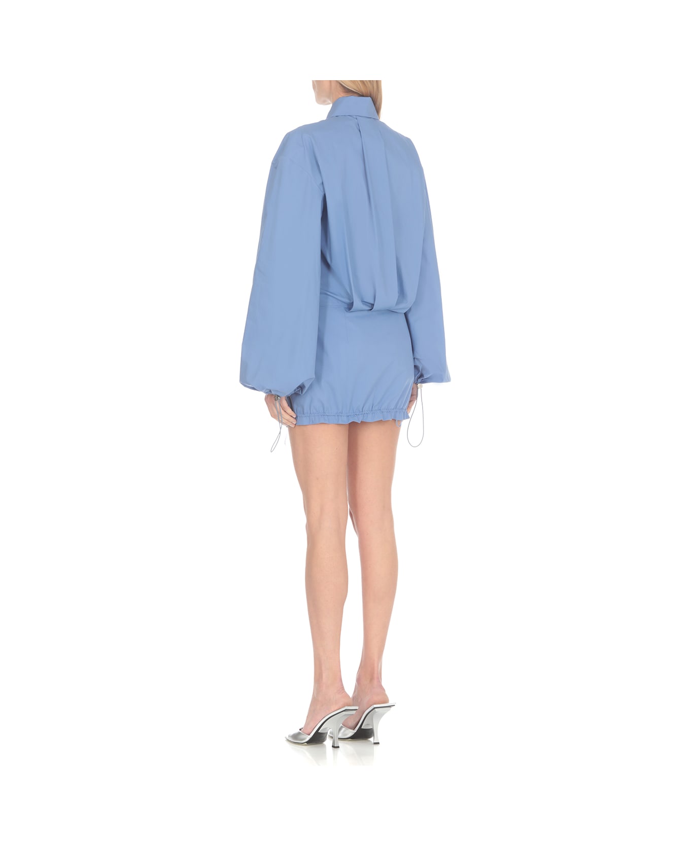 The Attico Cotton Mini Dress - Blue