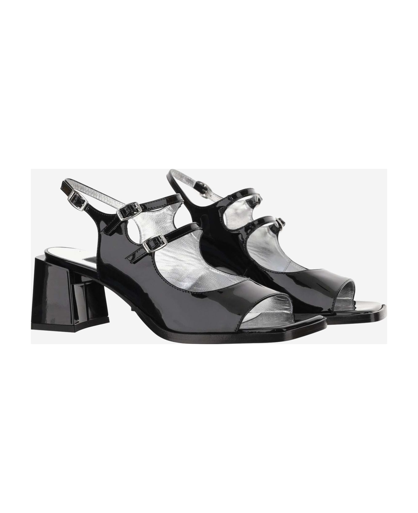 Carel Bercy Leather Sandals - Black