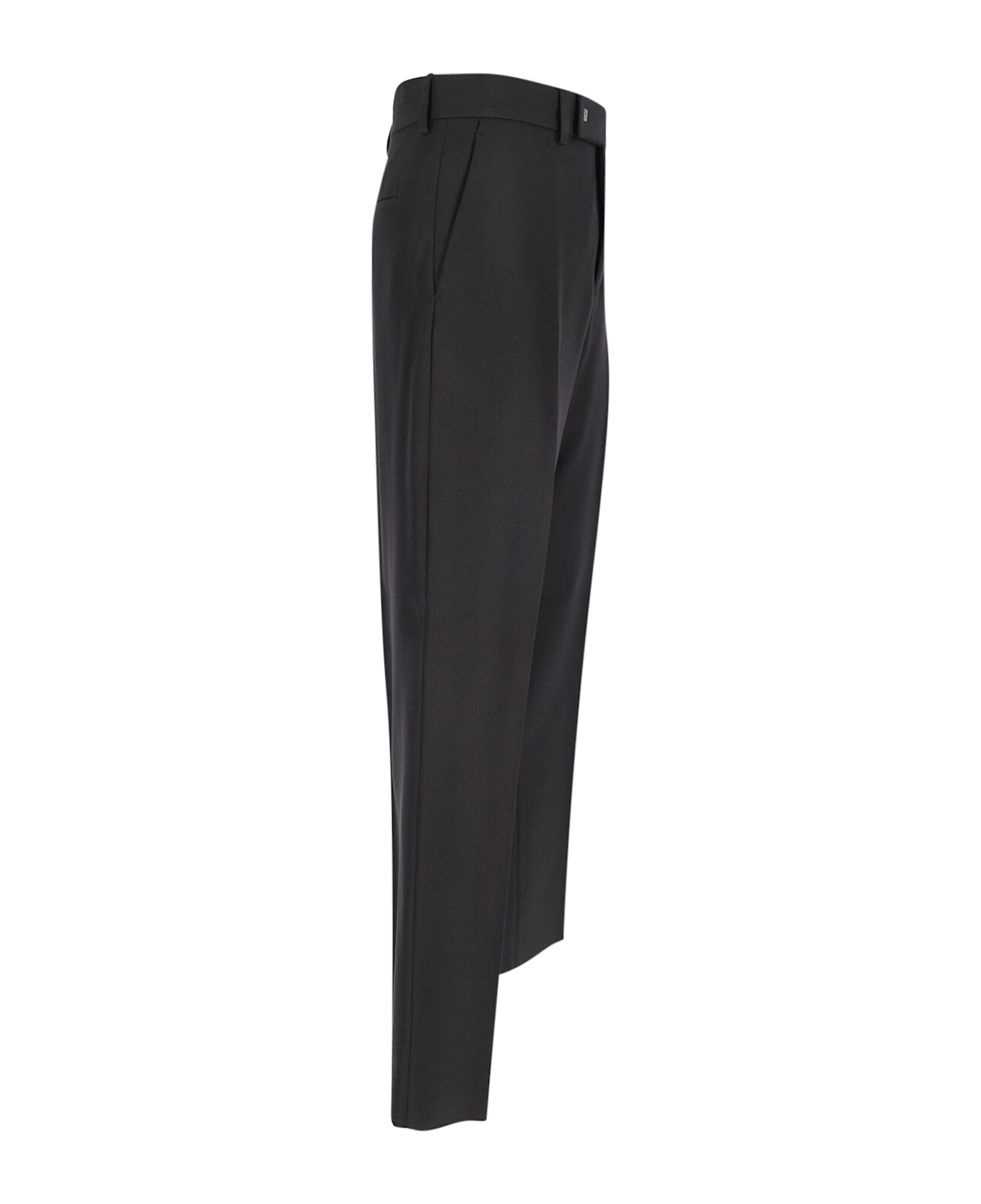 Fendi Wool Blend Pants - BROWN