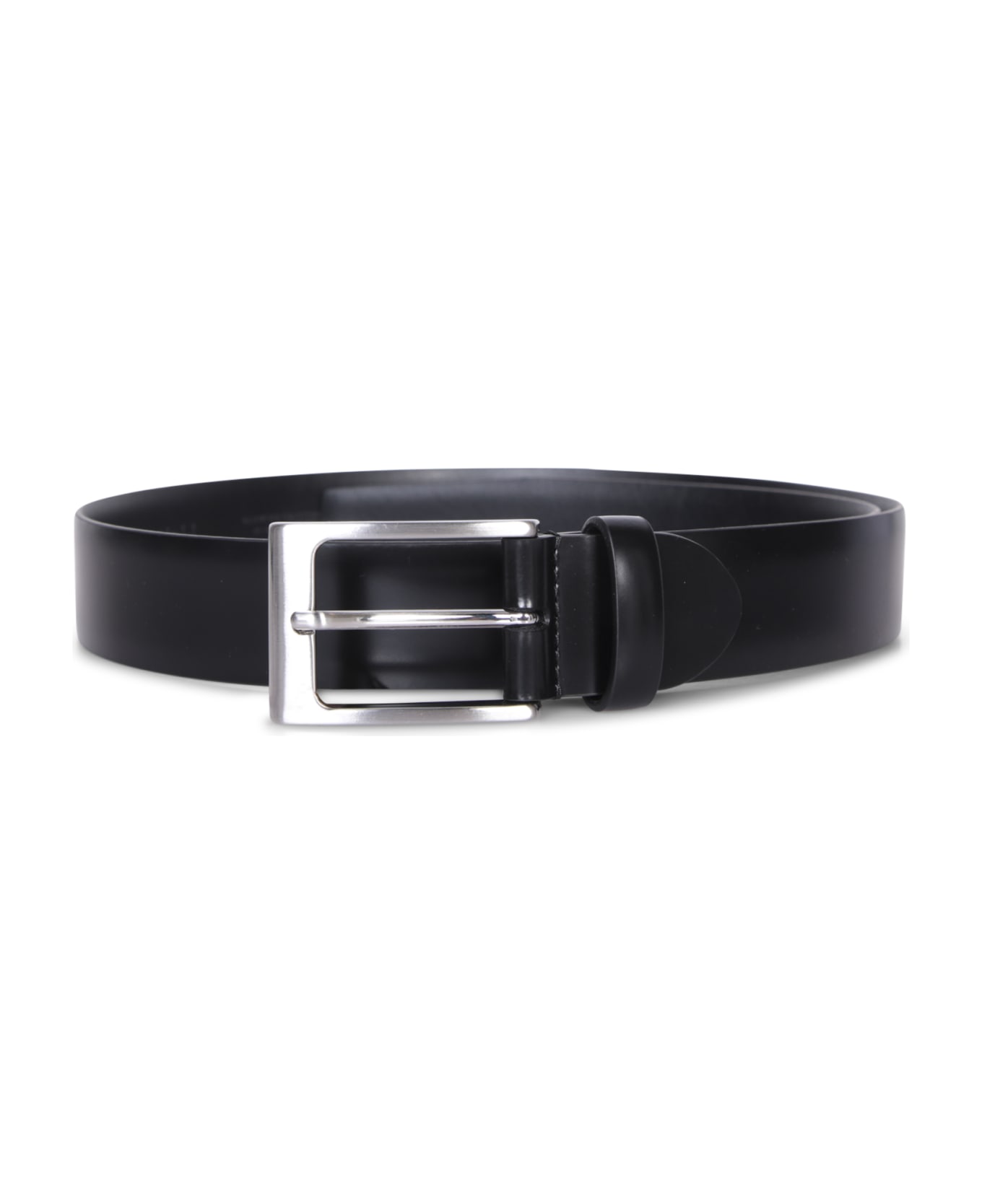 Canali Black Leather Belt - Brown