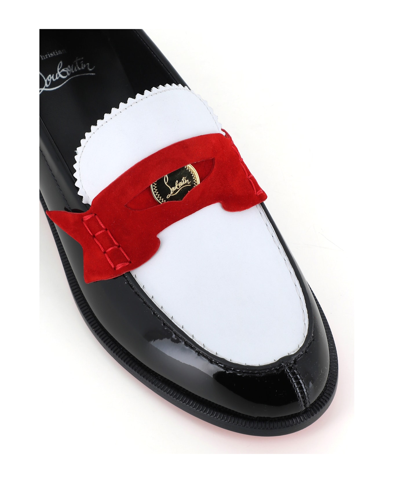 Christian Louboutin Loafer Penny - Bianco/rosso/nero