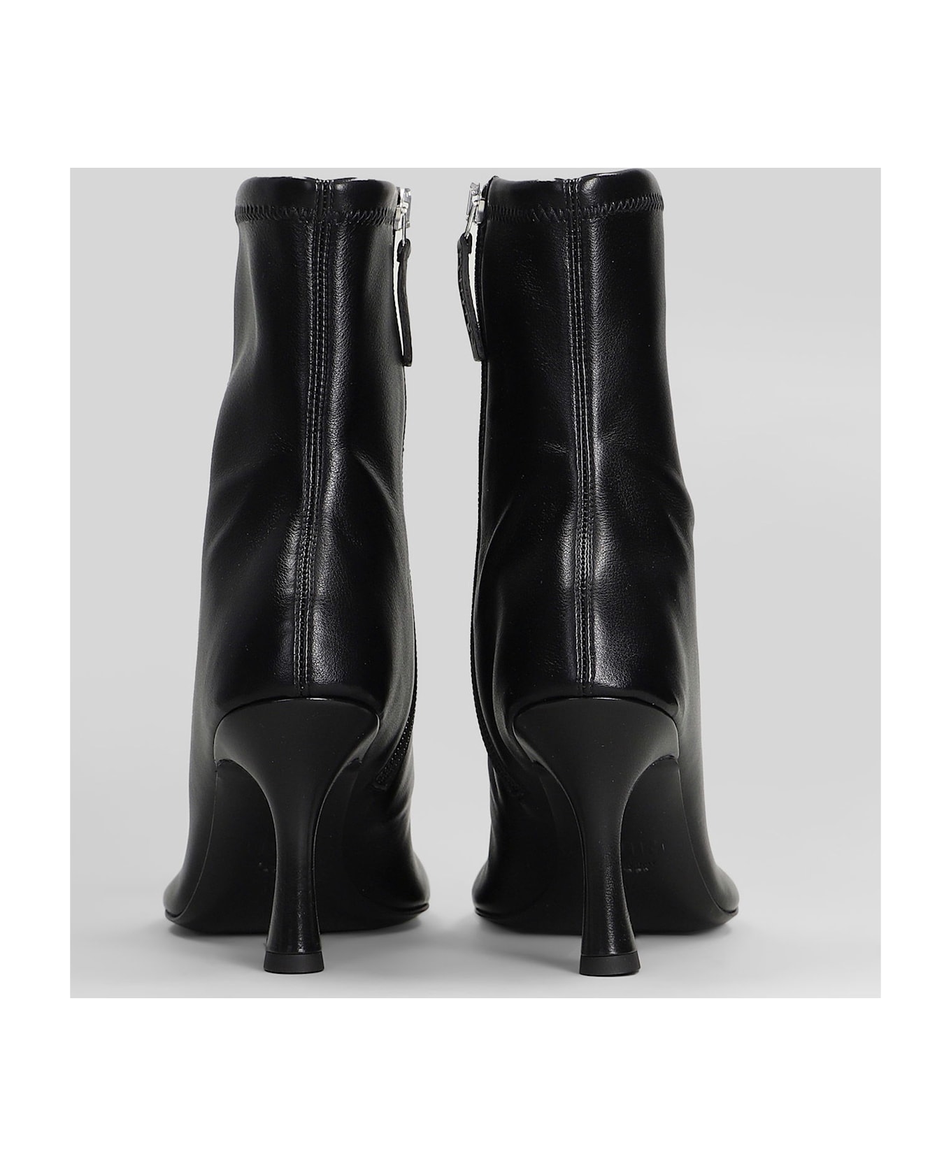 3JUIN Alessia 080 High Heels Ankle Boots In Black Leather - black