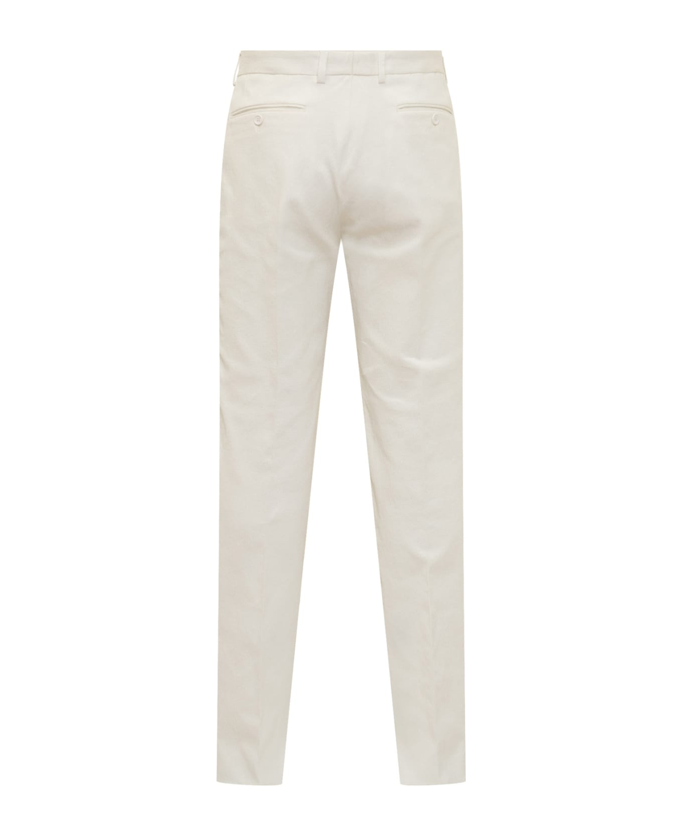 Dolce & Gabbana Cotton Silk Pants - BIANCO OTTICO