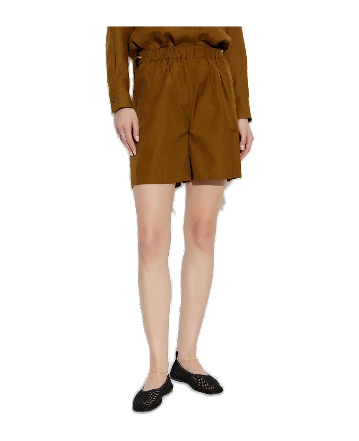 Max Mara Haway High-waist Shorts - Olive green