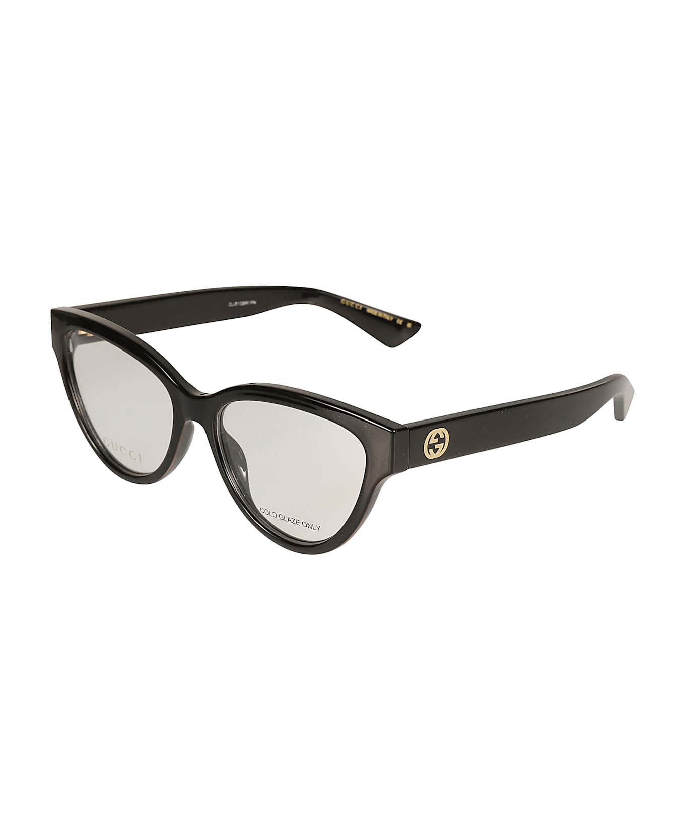 Gucci Eyewear Cat-eye Logo Lens Frame - BLACK-BLACK-TRANSPARENT