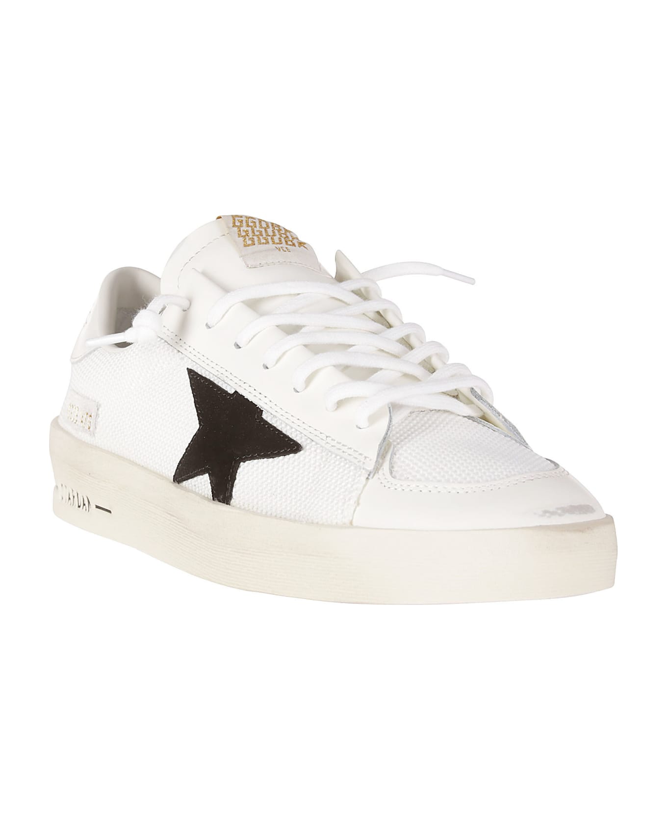 Golden Goose Star Patch Sneakers - WHITE/BLACK