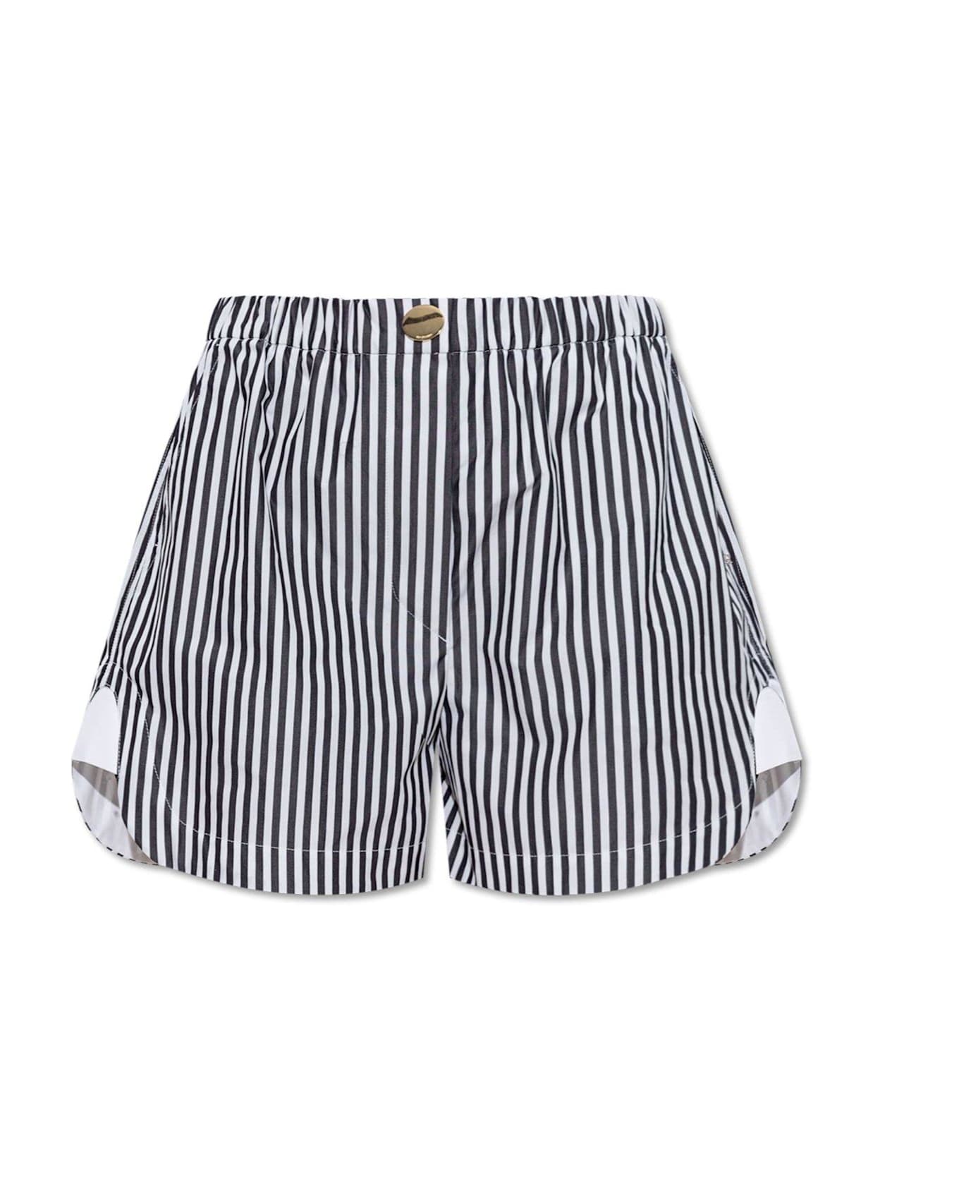 SportMax Muscari Striped Shorts - Black