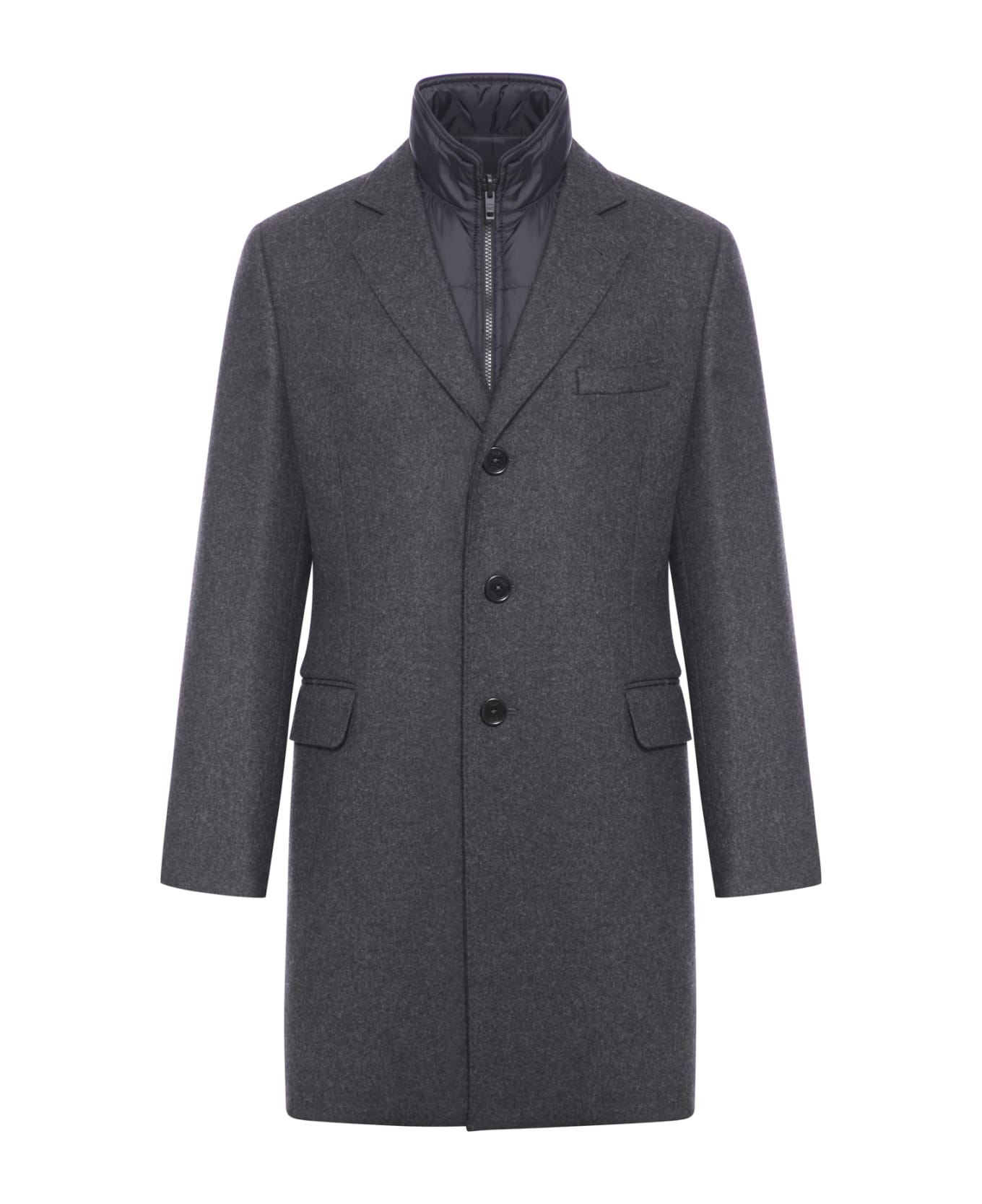 Fay Double Coat In Wool And Cashmere - Nude & Neutrals