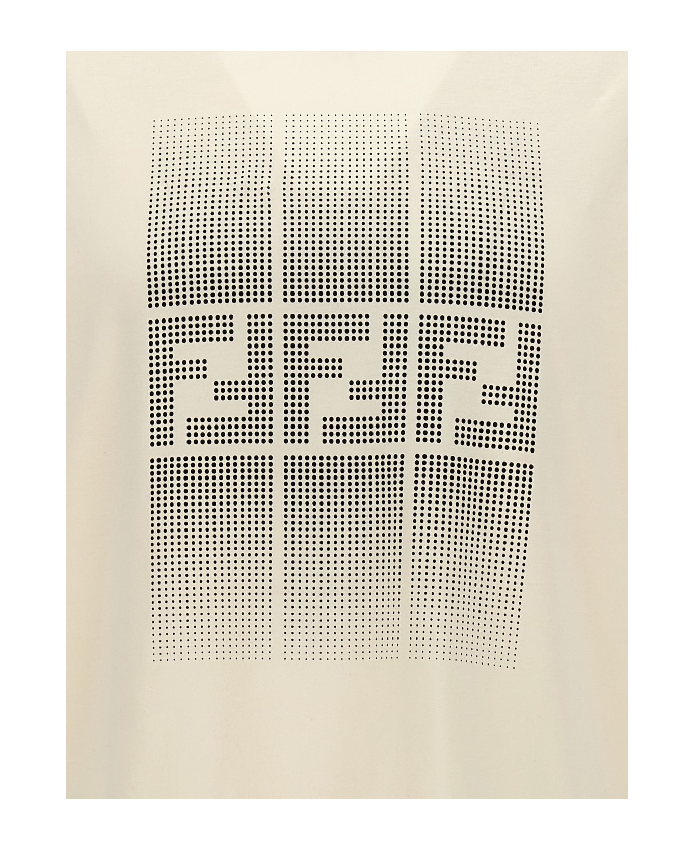 Fendi 'gradient Ff' Logo T-shirt - White/Black