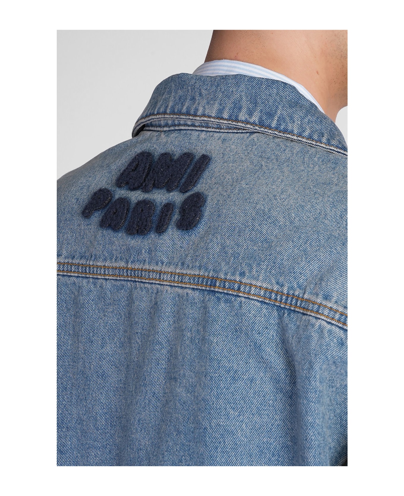 Ami Alexandre Mattiussi Denim Jackets In Blue Cotton - blue