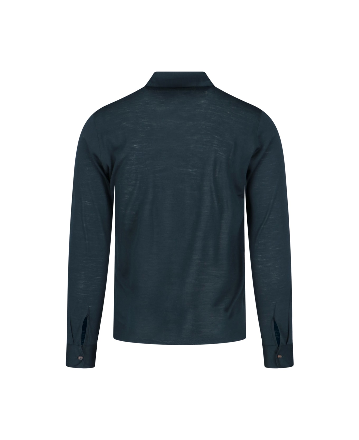Zanone Virgin Wool Polo Shirt - Green ニットウェア