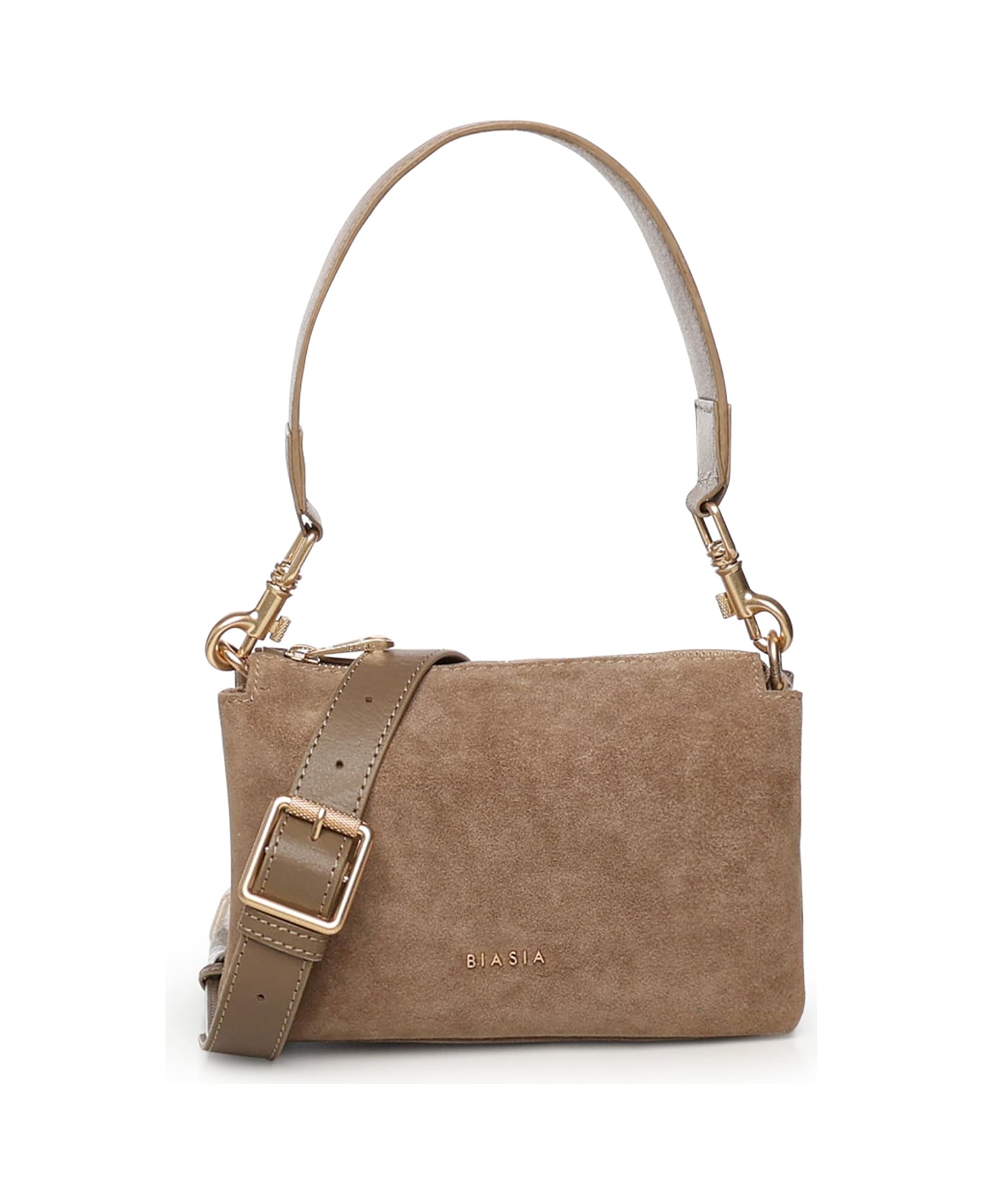 Biasia Feather Small Shoulder Bag - Beige