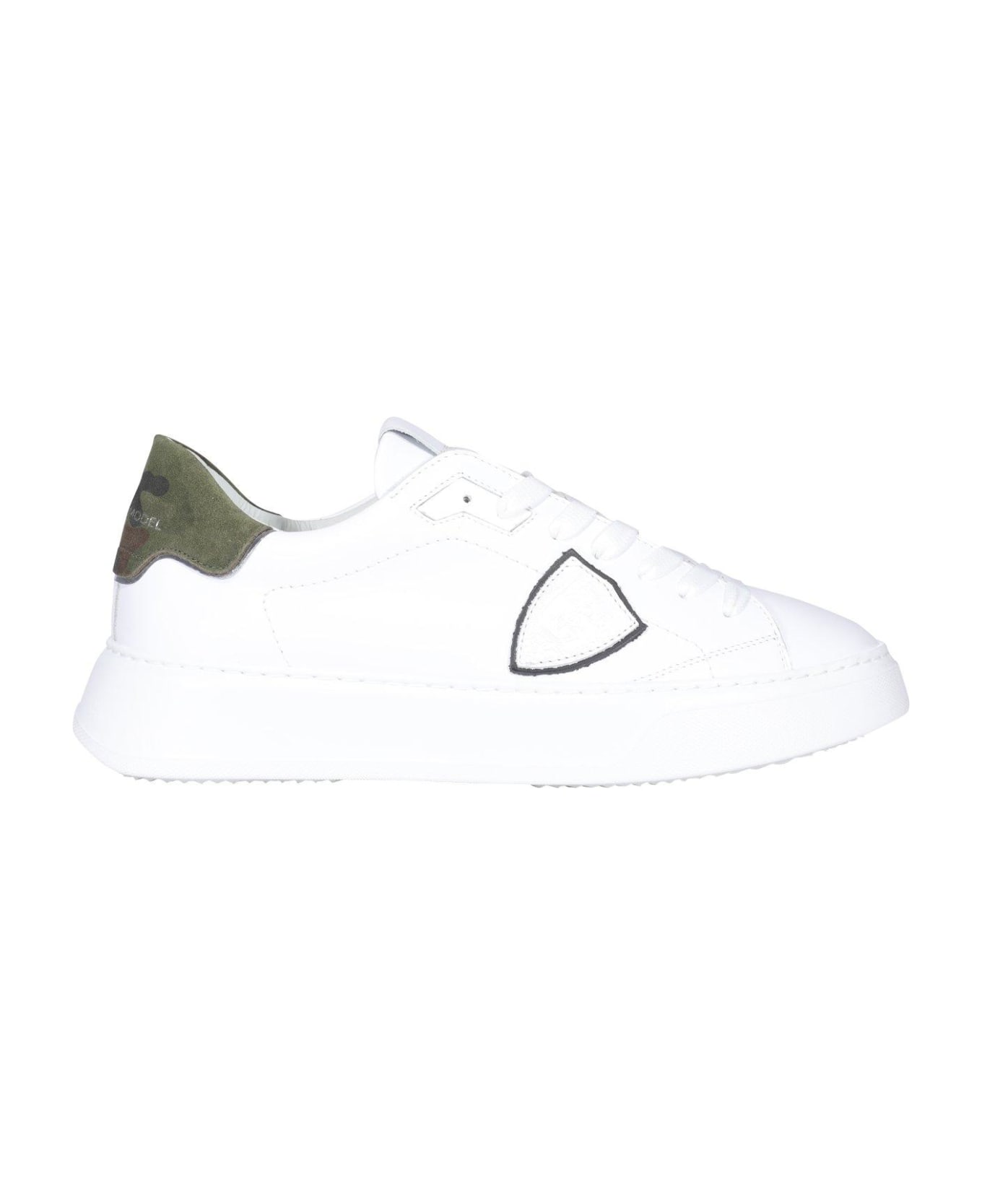 Philippe Model Temple Veau Camouflage Sneakers - Bianco e Verde