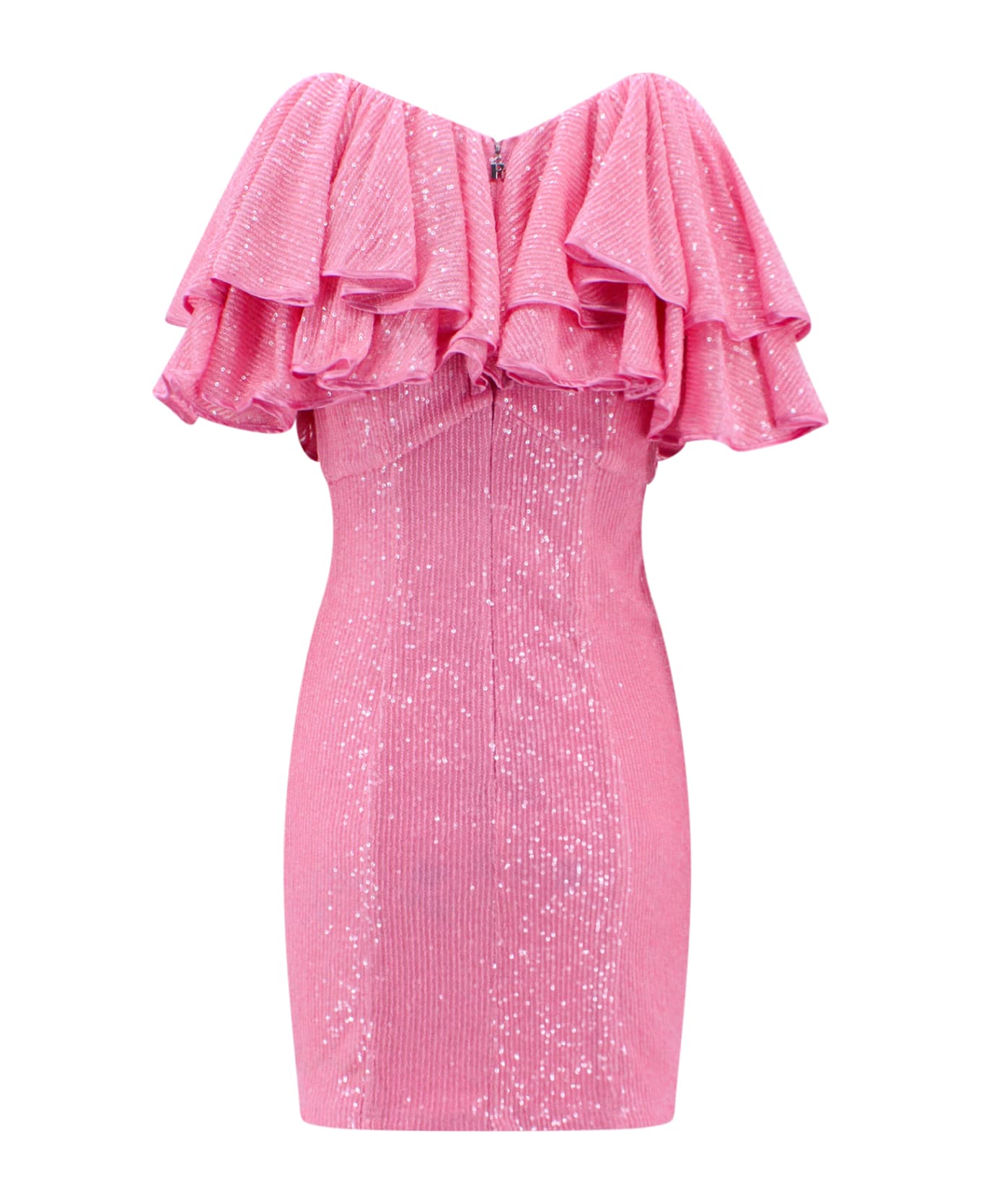 Rotate by Birger Christensen Sequin Ruffle Mini Dress - Pink