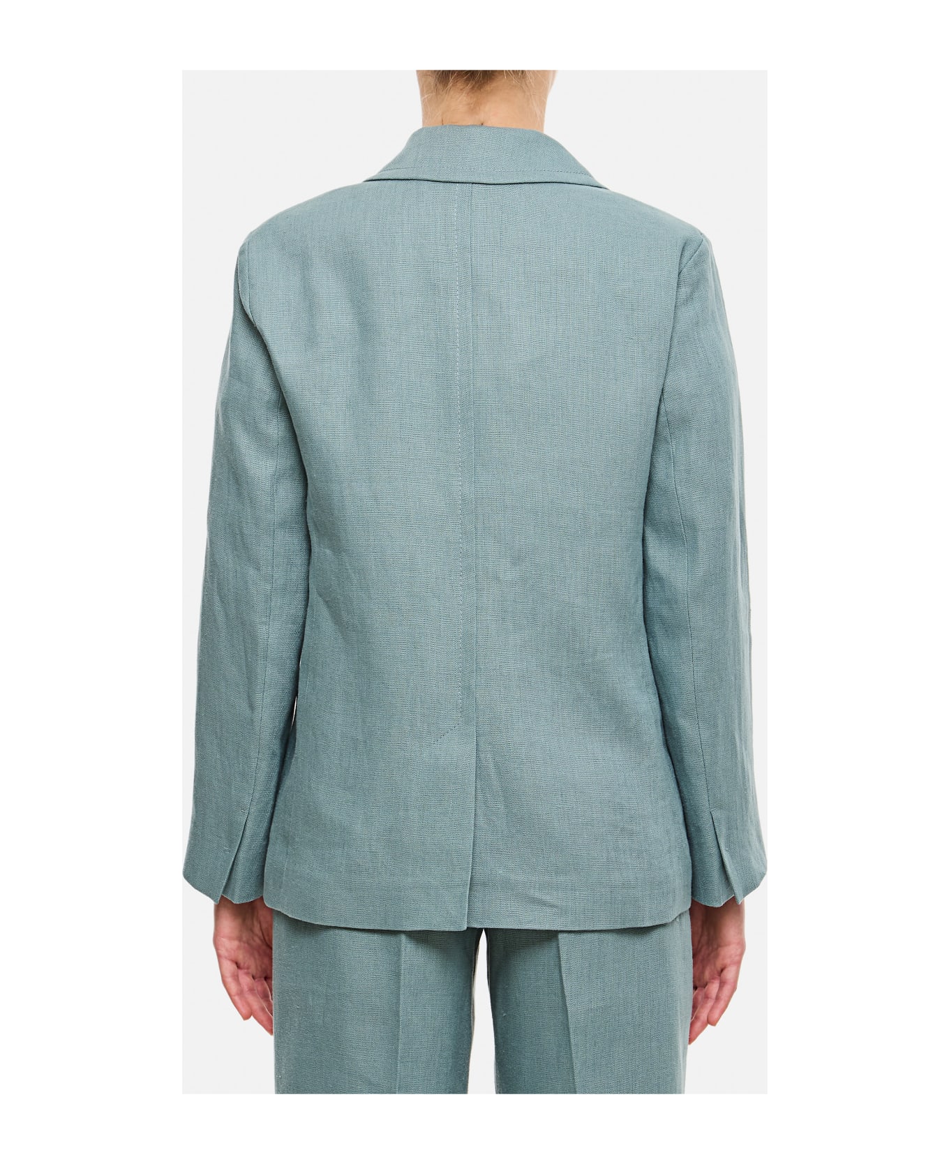 'S Max Mara Socrates Linen Jacket - Clear Blue
