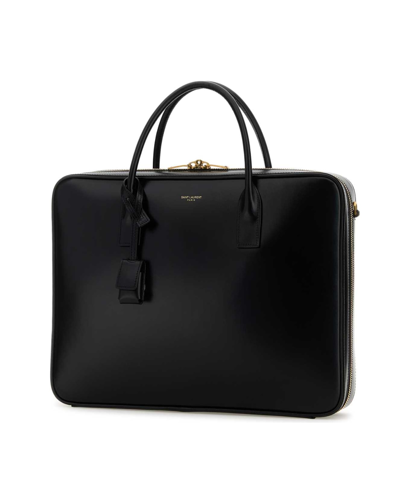 Saint Laurent Black Leather Large Sac De Jour Handbag - NERO