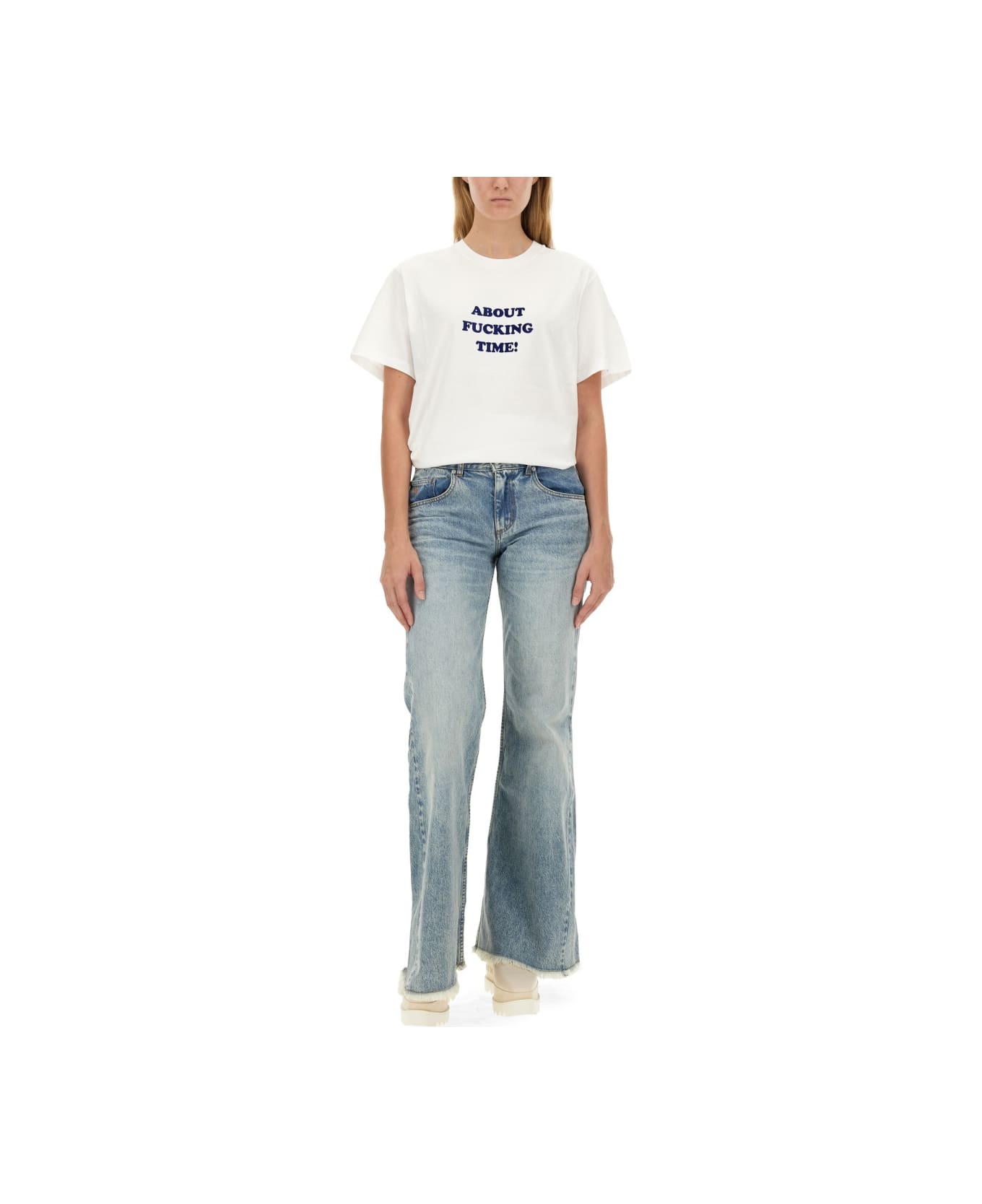 Stella McCartney T-shirt About Time - WHITE