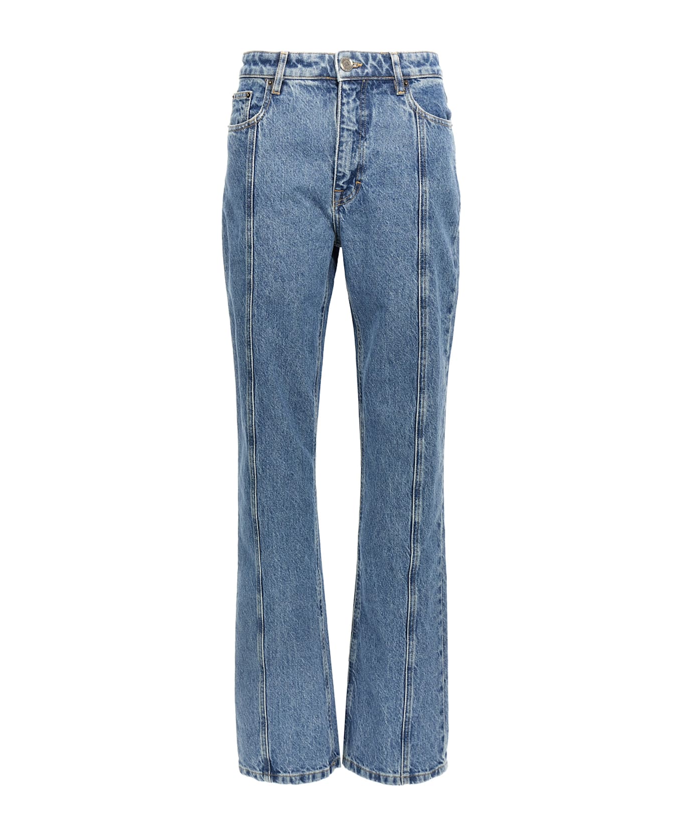 Rotate by Birger Christensen Velcro Logo Jeans - Blue
