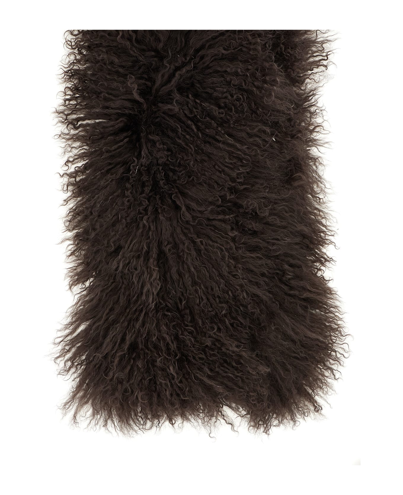 Yves Salomon Long-haired Scarf - Brown
