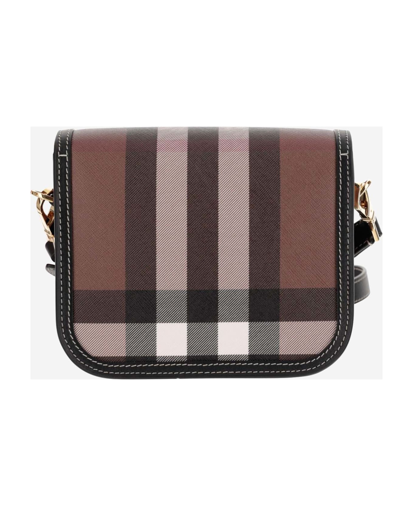 Burberry Elizabeth Check Pattern Shoulder Bag - Brown