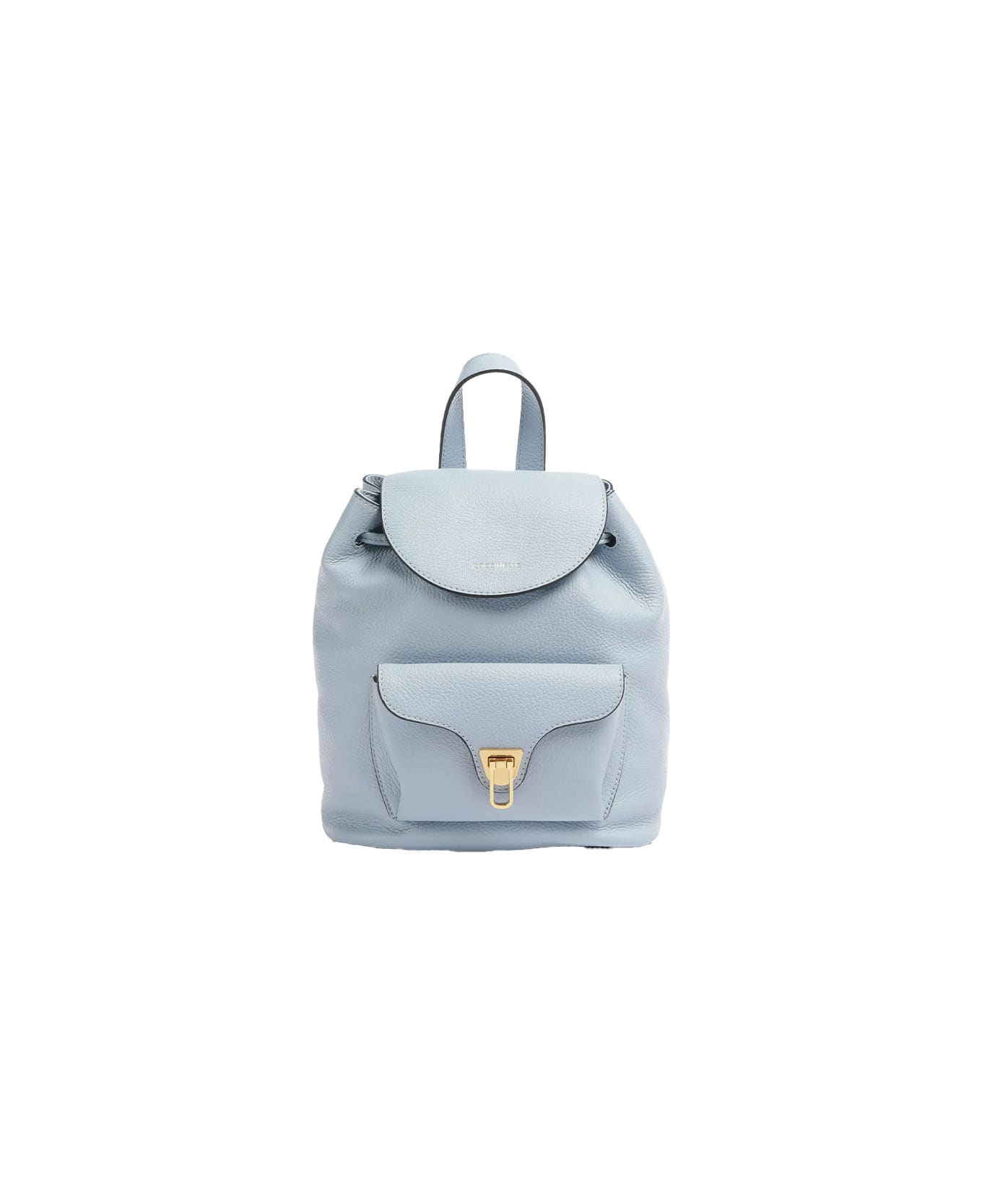 Coccinelle Beat Soft Backpack In Leather - Mist blue