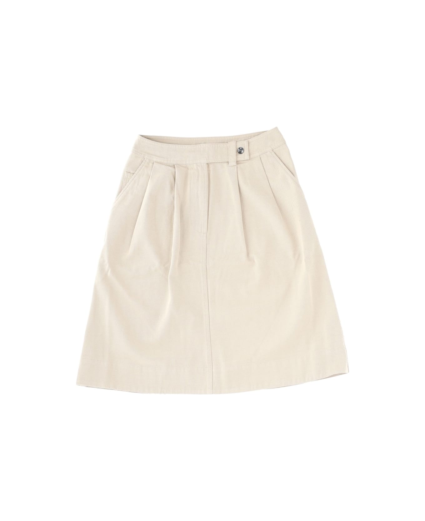 Margaret Howell Midi Skirt "mhl" - WHITE
