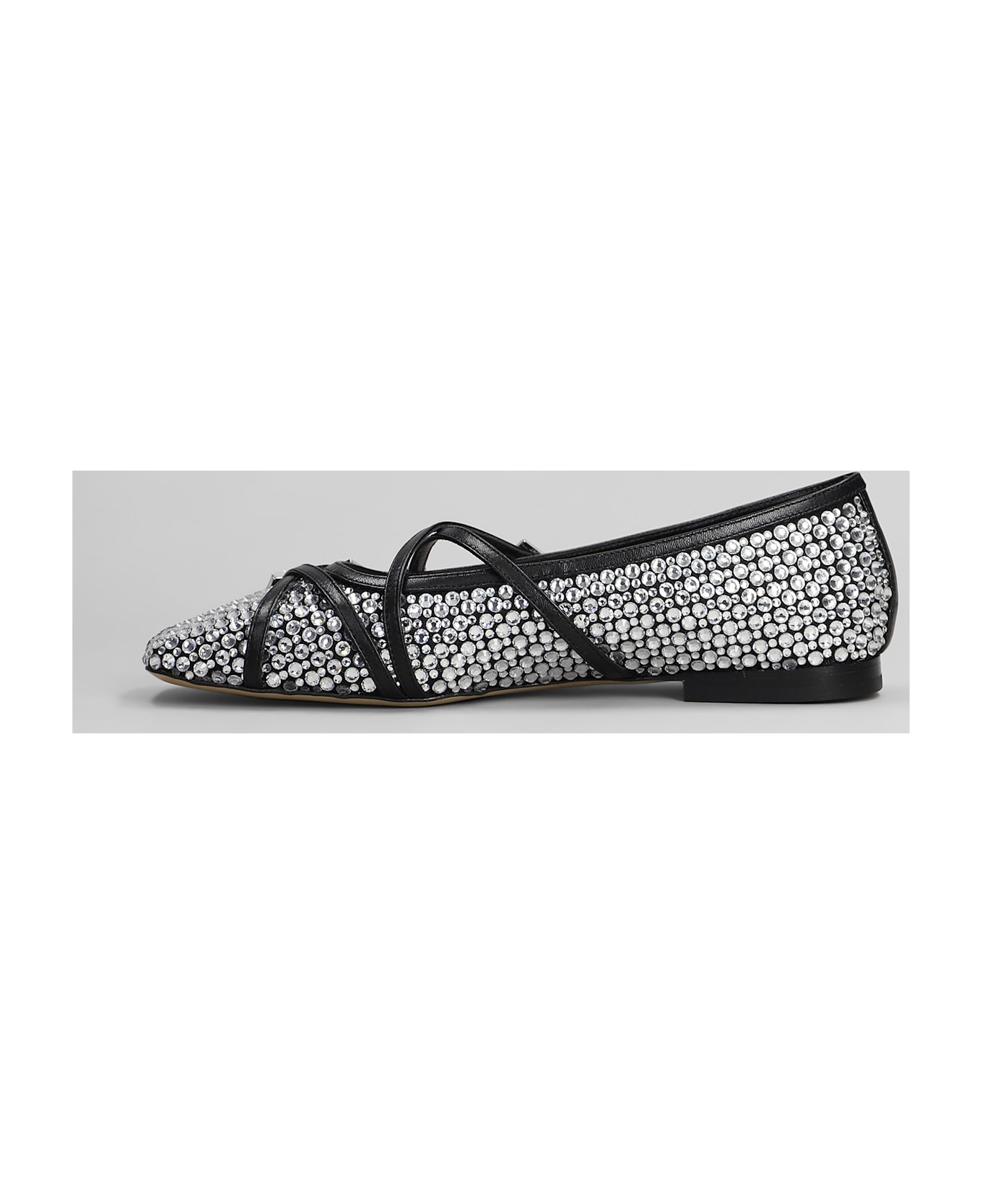 Mach 
Mach Ballet Flats In Black Leather - black
