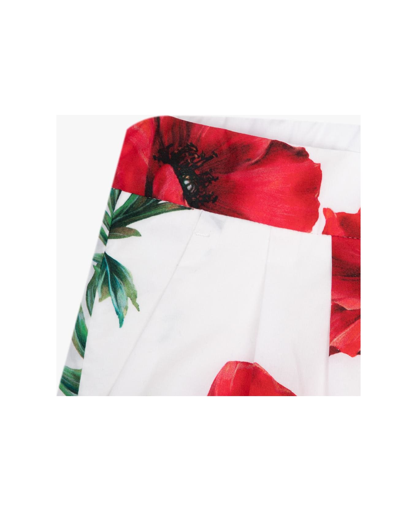 Dolce & Gabbana Kids Floral Shorts - Bianco