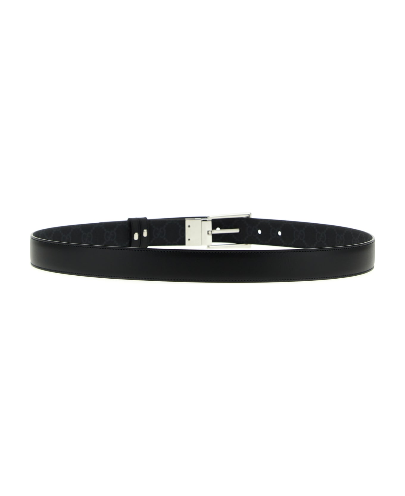 Gucci Rectangular Buckle Reversible Belt - Black