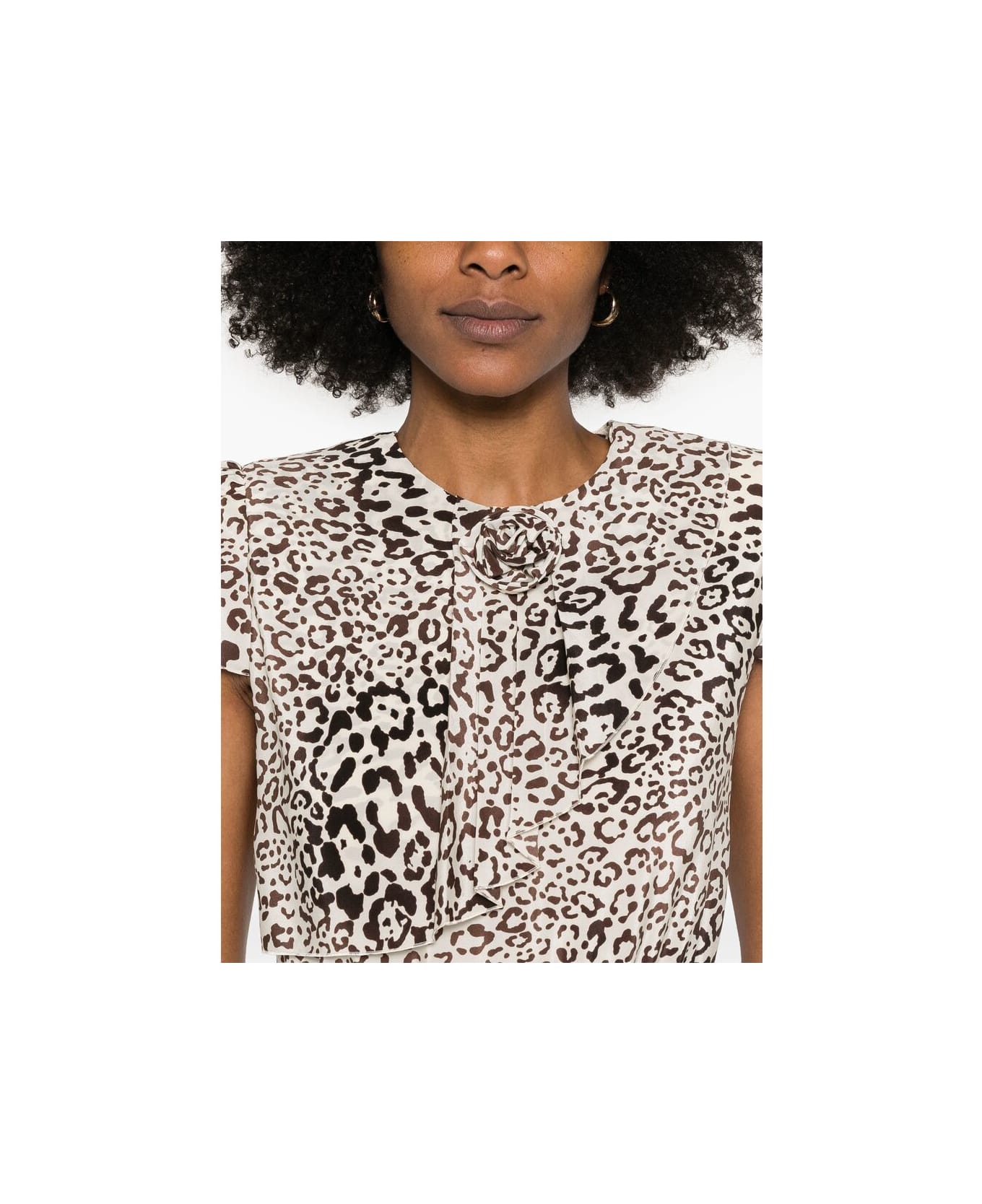 Alessandra Rich Dress - NEUTRALS/BROWN