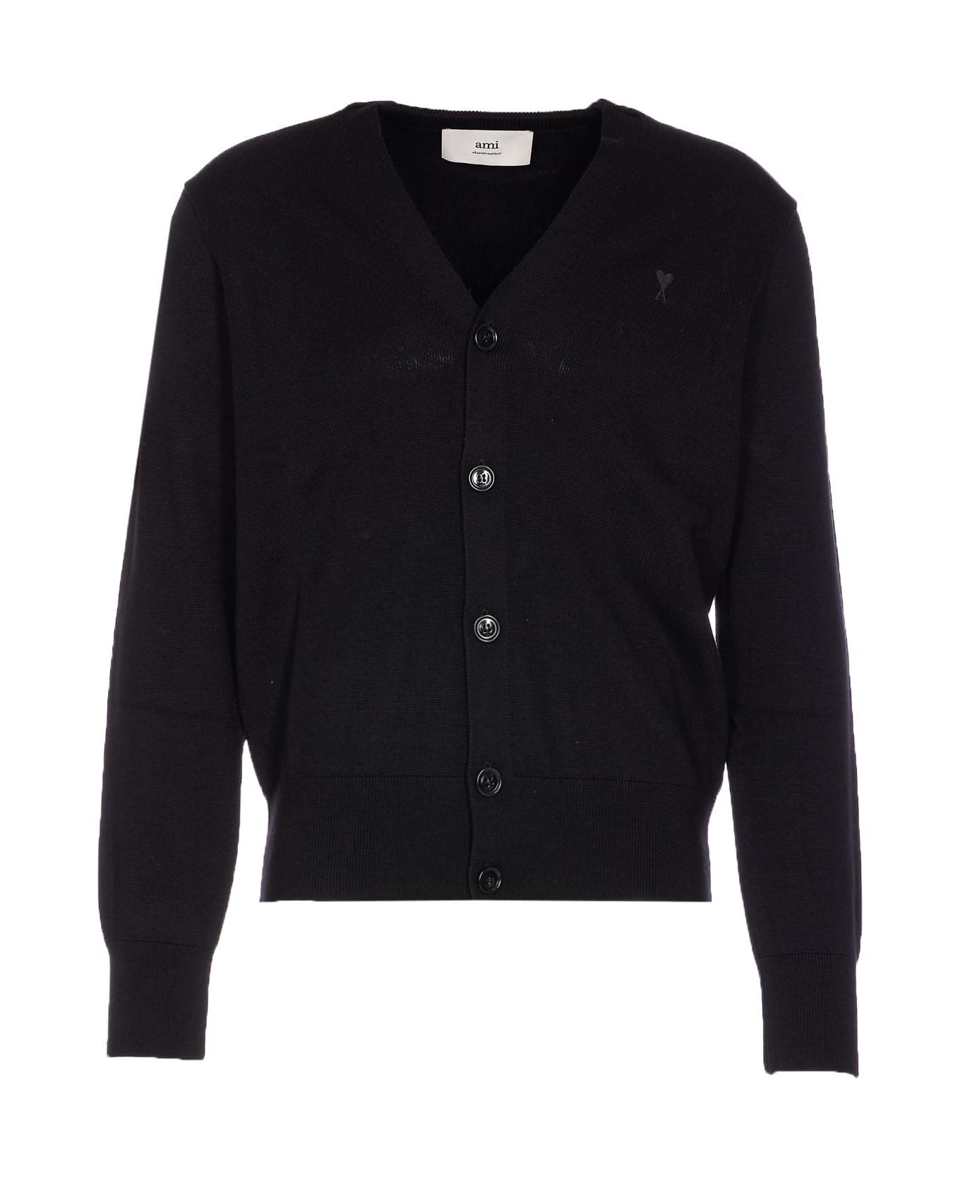 Ami Alexandre Mattiussi Ami De Coeur Cardigan - Black