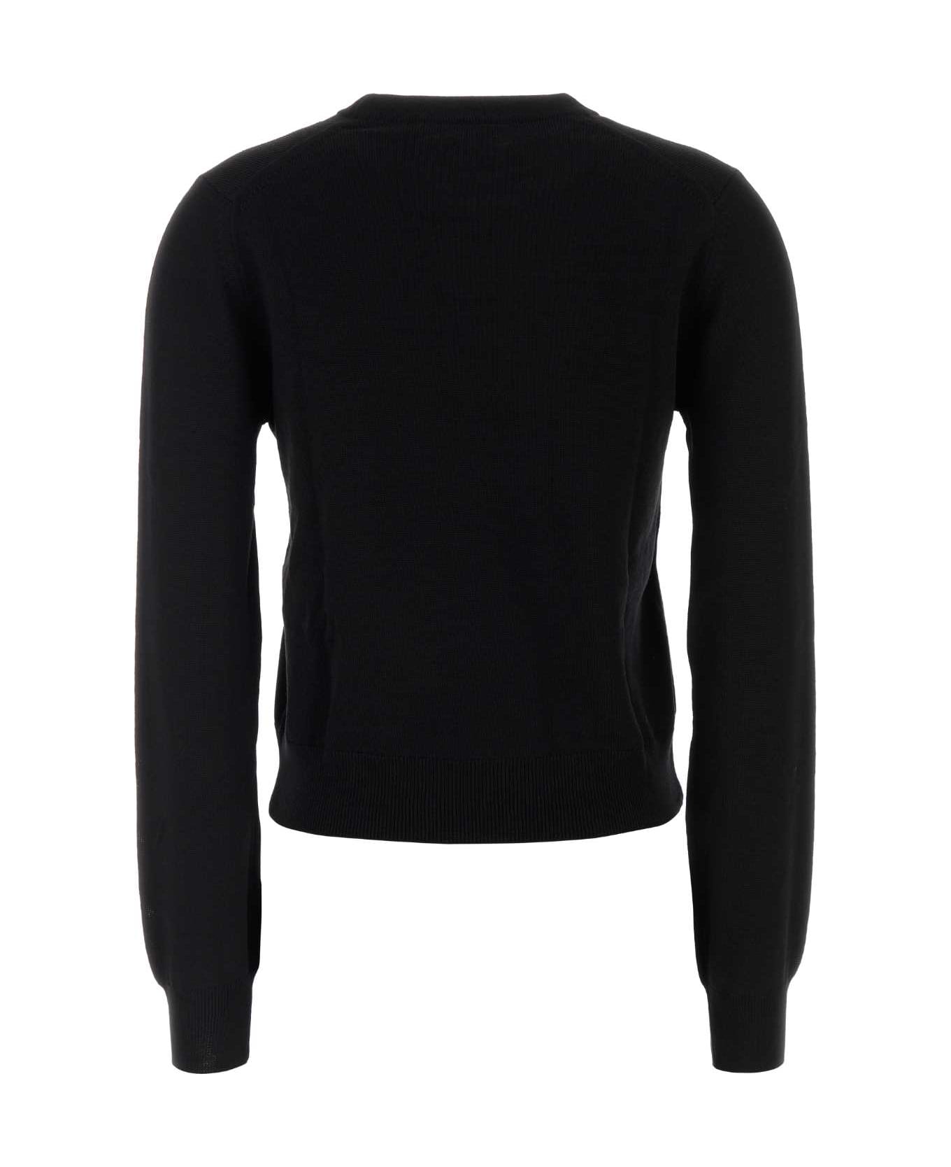 Maison Kitsuné Black Wool Sweater - BLACK