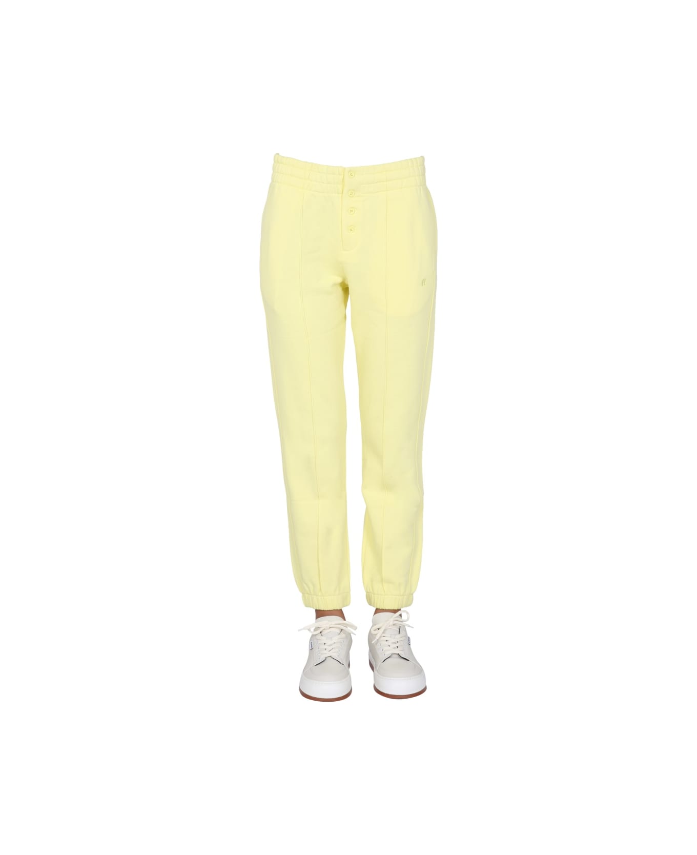 Helmut Lang Jogging Pants With Buttons - YELLOW スウェットパンツ