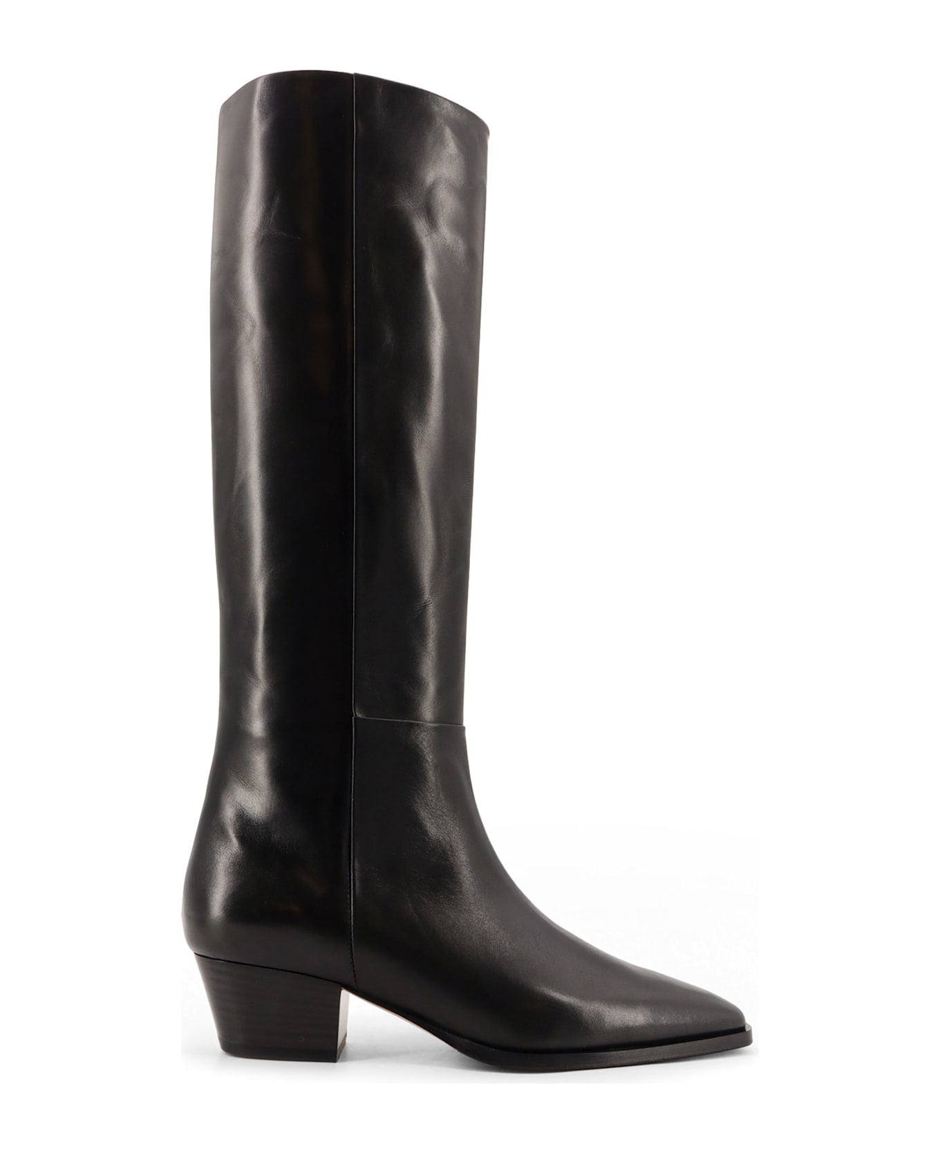 aeyde Medea Leather Boot - Black