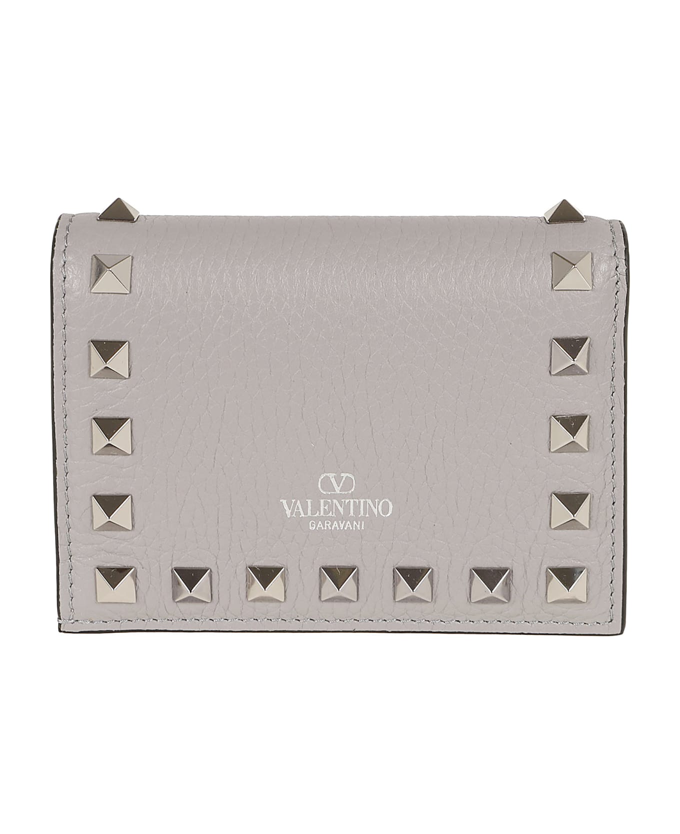 Valentino Garavani Flap French Wallet | Rockstud - Wrl Dove Grey 財布