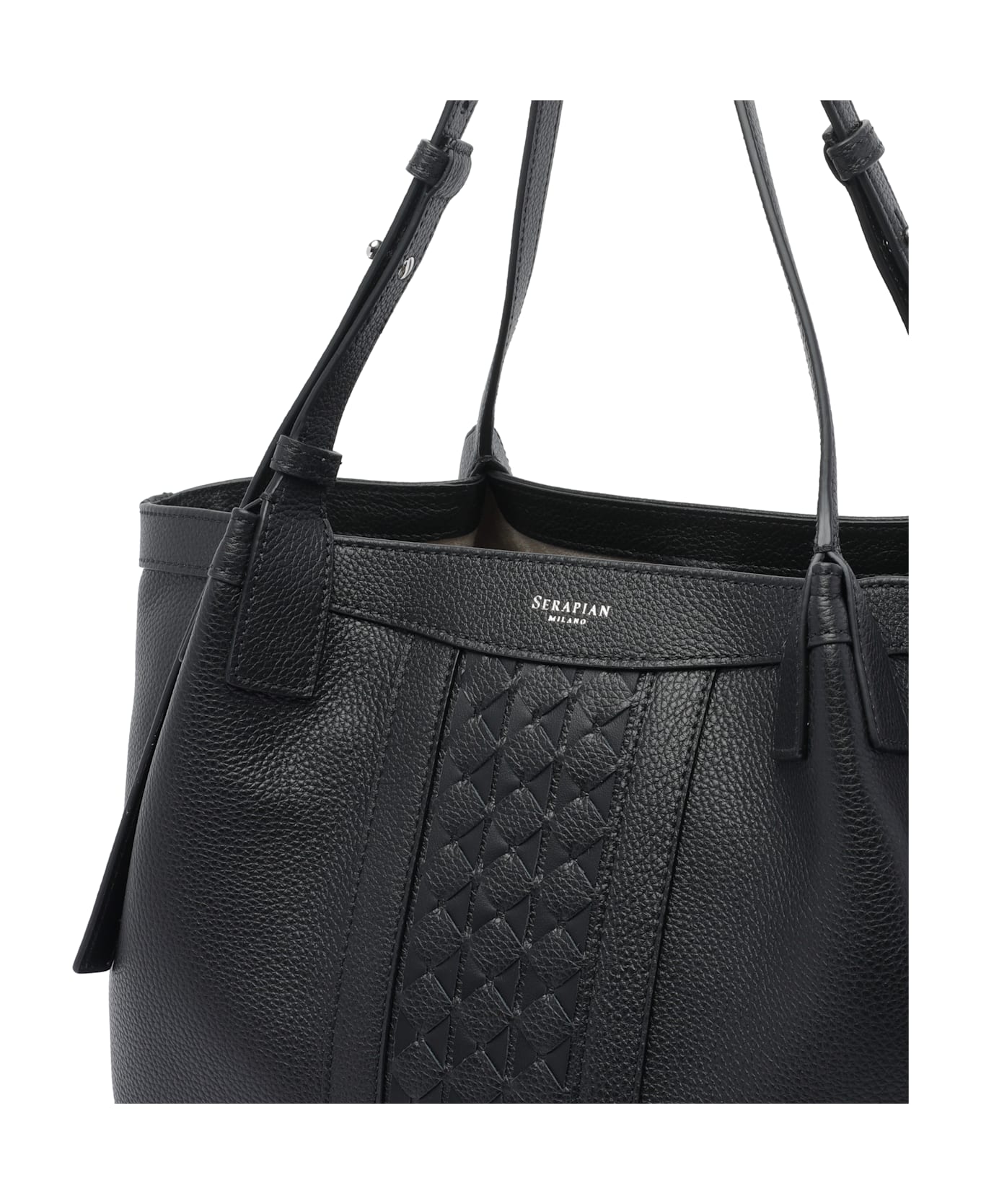 Serapian Small Secret Shoulder Bag - Black