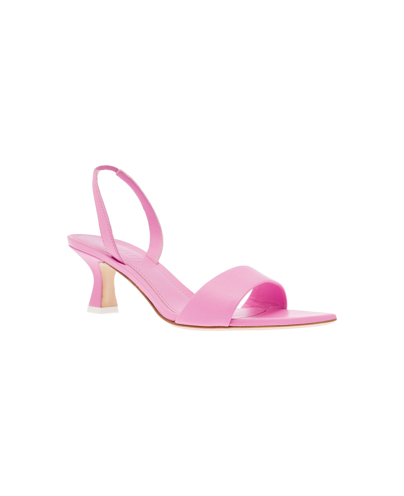 3JUIN 'orchid' Pink Pointed Sandals In Leather Woman - Pink