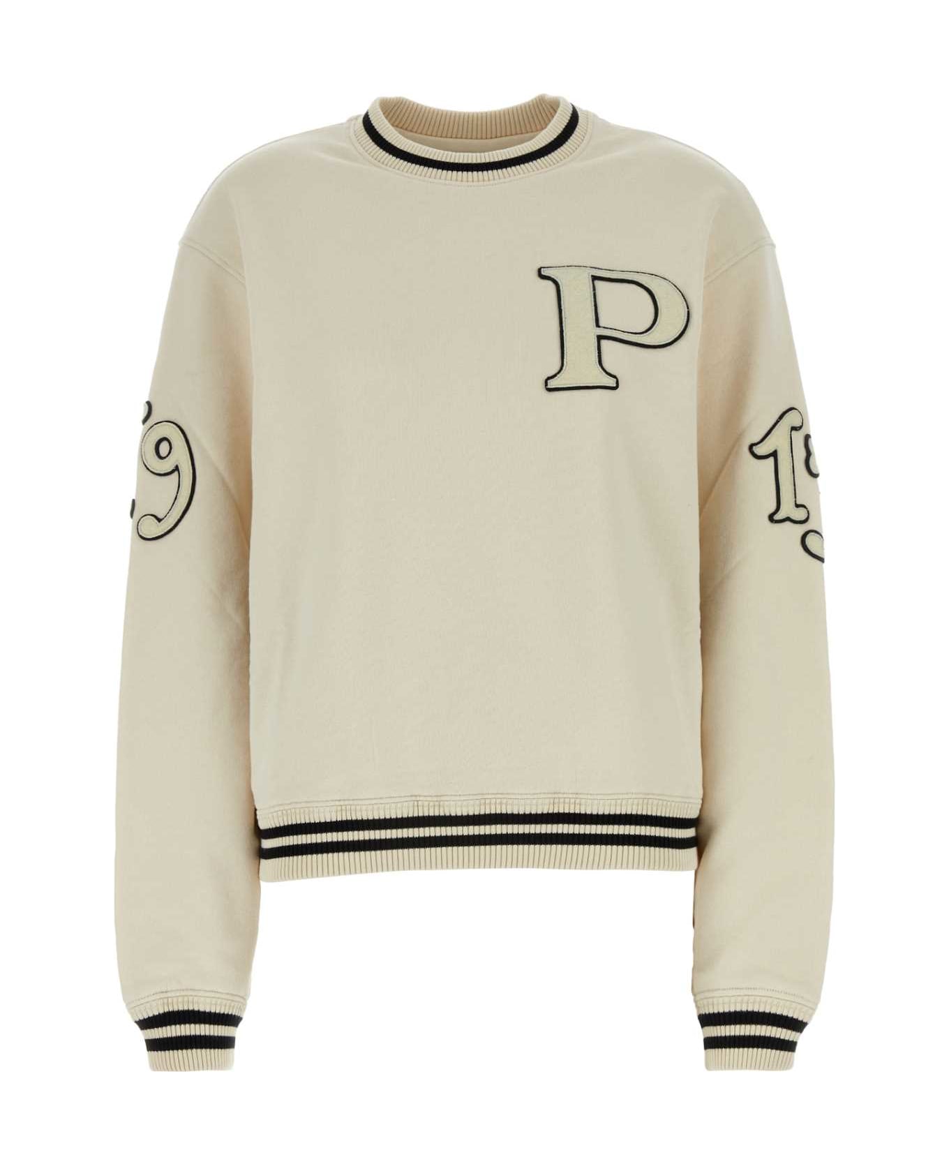 Prada Ivory Cotton Sweatshirt - AVORIO