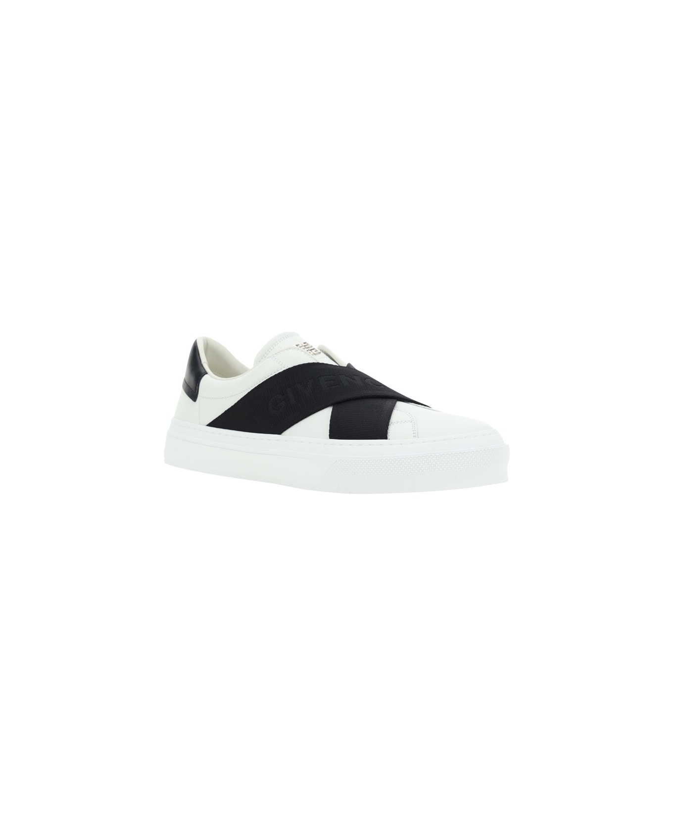 Givenchy City Sport Leather Sneakers - White/black
