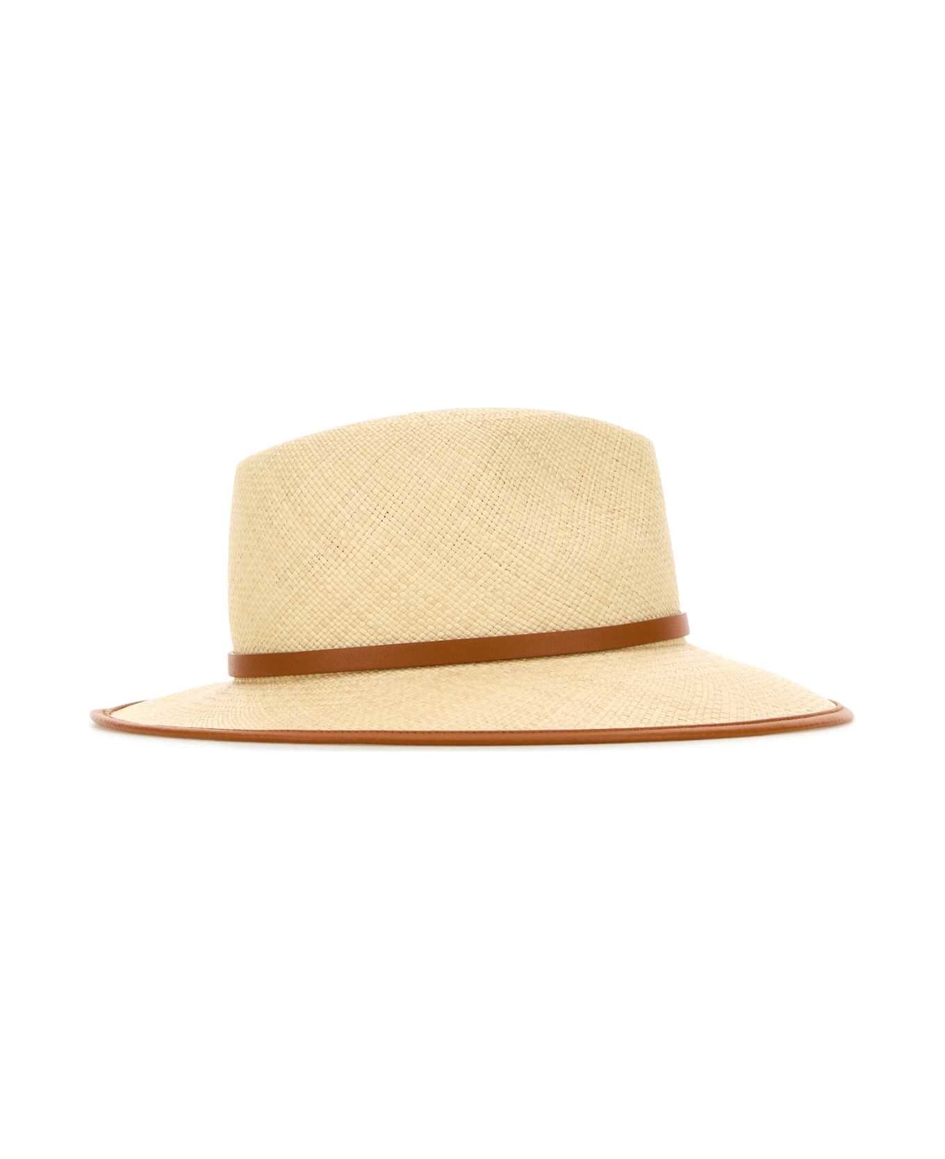 Valentino Garavani Straw Hat - NATURALEGINGERBROWNORO