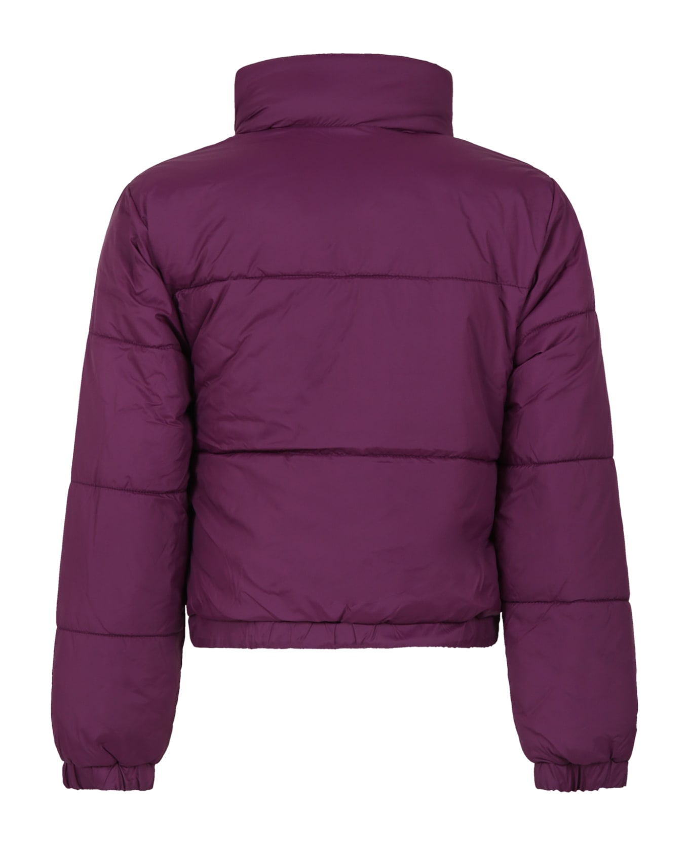 DKNY Reversible Purple Jacket For Girl With Logo - Violetto コート＆ジャケット