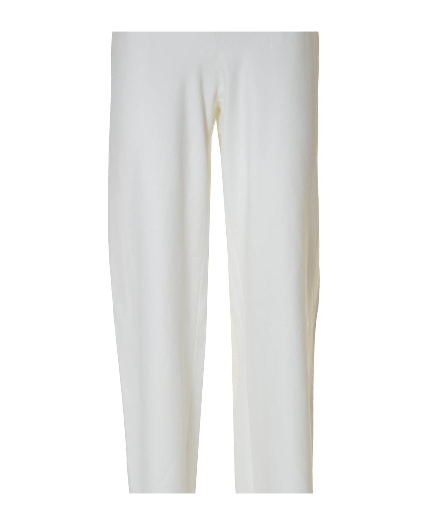 Alberta Ferretti High Waist Wide Leg Flared Pants - Bianco