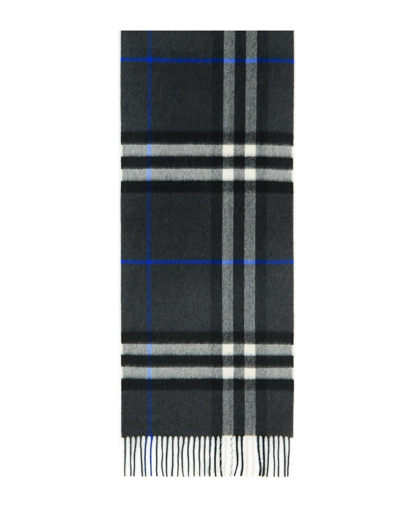 Burberry 'mu Giant' Grey Cashmere Scarf - Grey